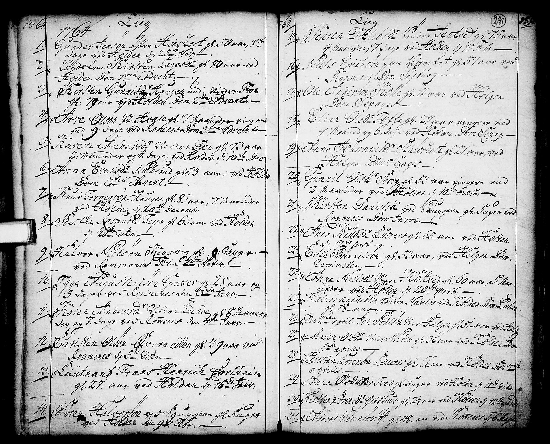 Holla kirkebøker, AV/SAKO-A-272/F/Fa/L0001: Ministerialbok nr. 1, 1717-1779, s. 231