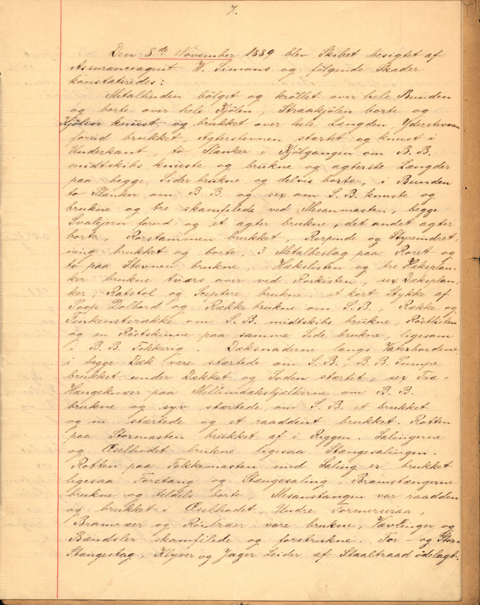 Pa 63 - Østlandske skibsassuranceforening, VEMU/A-1079/G/Ga/L0024/0002: Havaridokumenter / Terpsichore, Roecliff, Rolfsøen, Skjold, Sirius, 1889, s. 24