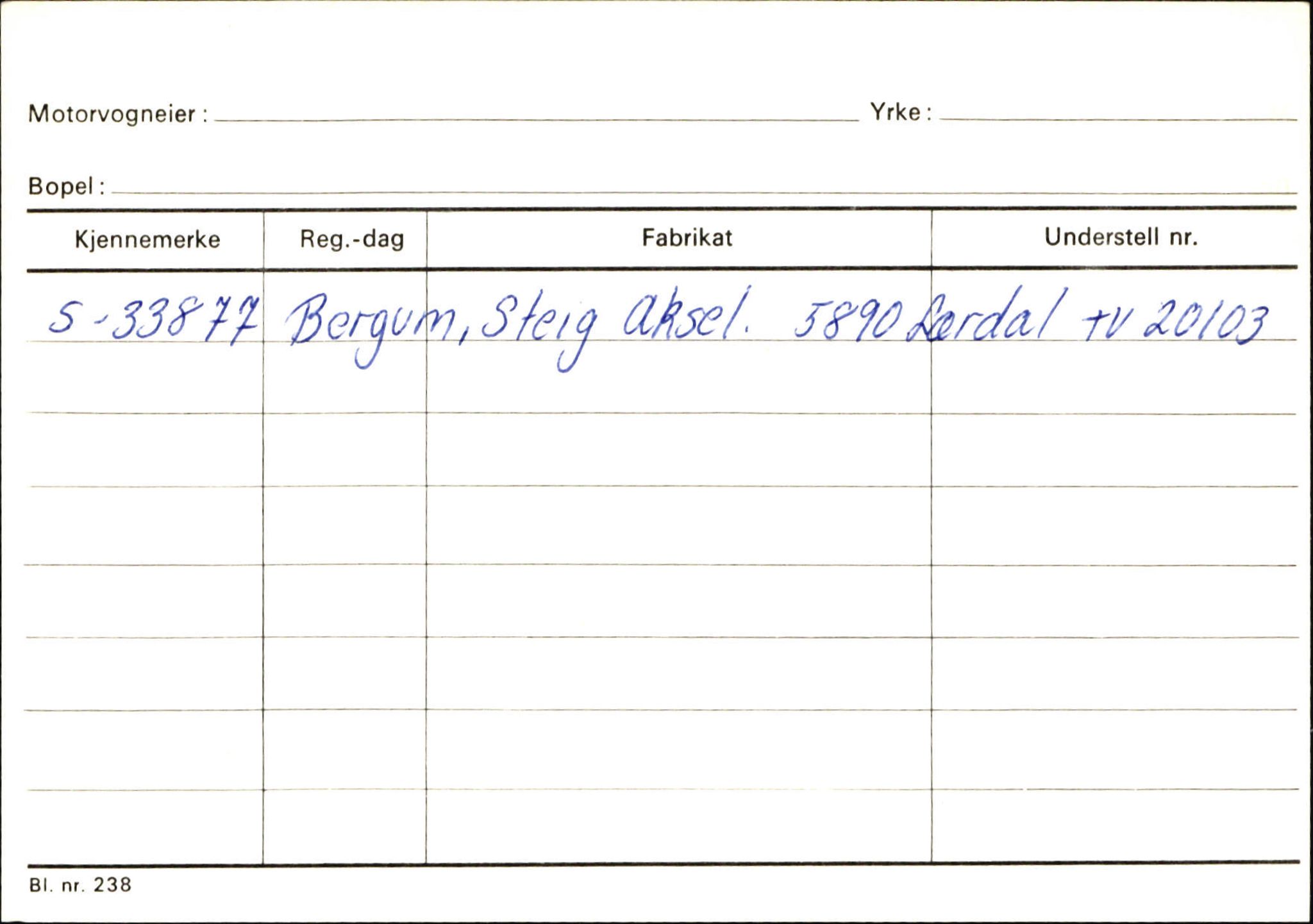 Statens vegvesen, Sogn og Fjordane vegkontor, SAB/A-5301/4/F/L0132: Eigarregister Askvoll A-Å. Balestrand A-Å, 1945-1975, s. 1849