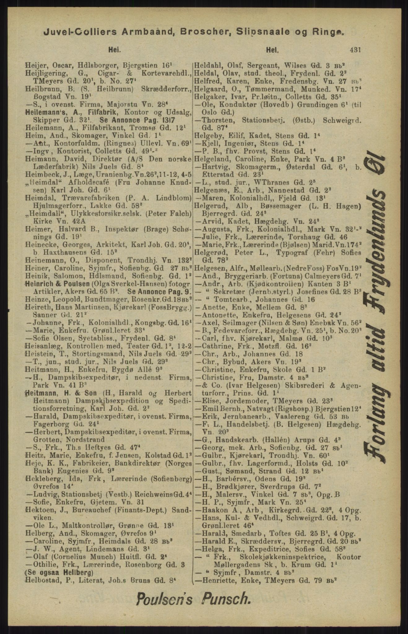 Kristiania/Oslo adressebok, PUBL/-, 1904, s. 431