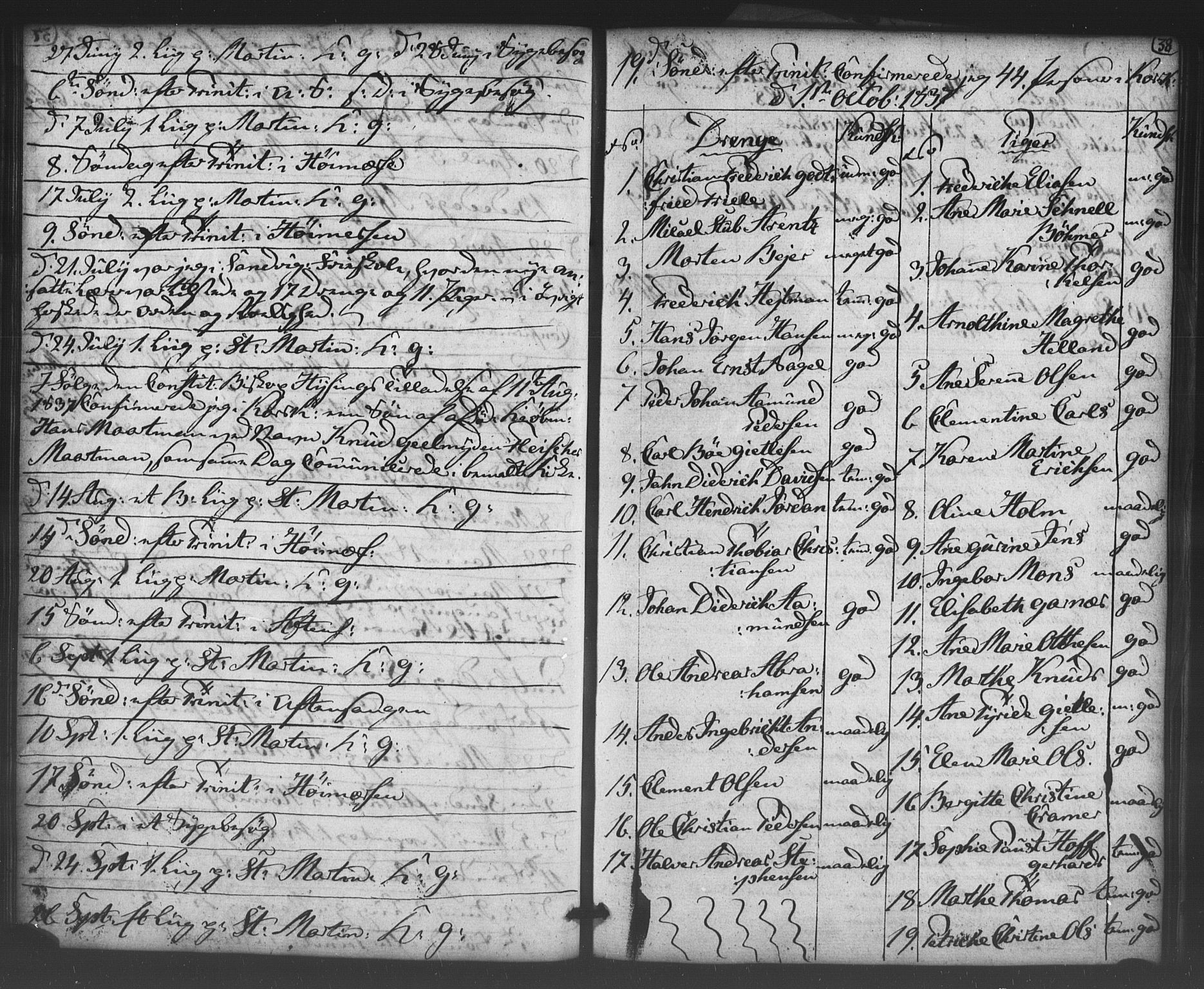 Korskirken sokneprestembete, AV/SAB-A-76101/H/Haa/L0066: Residerende kapellans bok nr. A 1, 1826-1843, s. 38