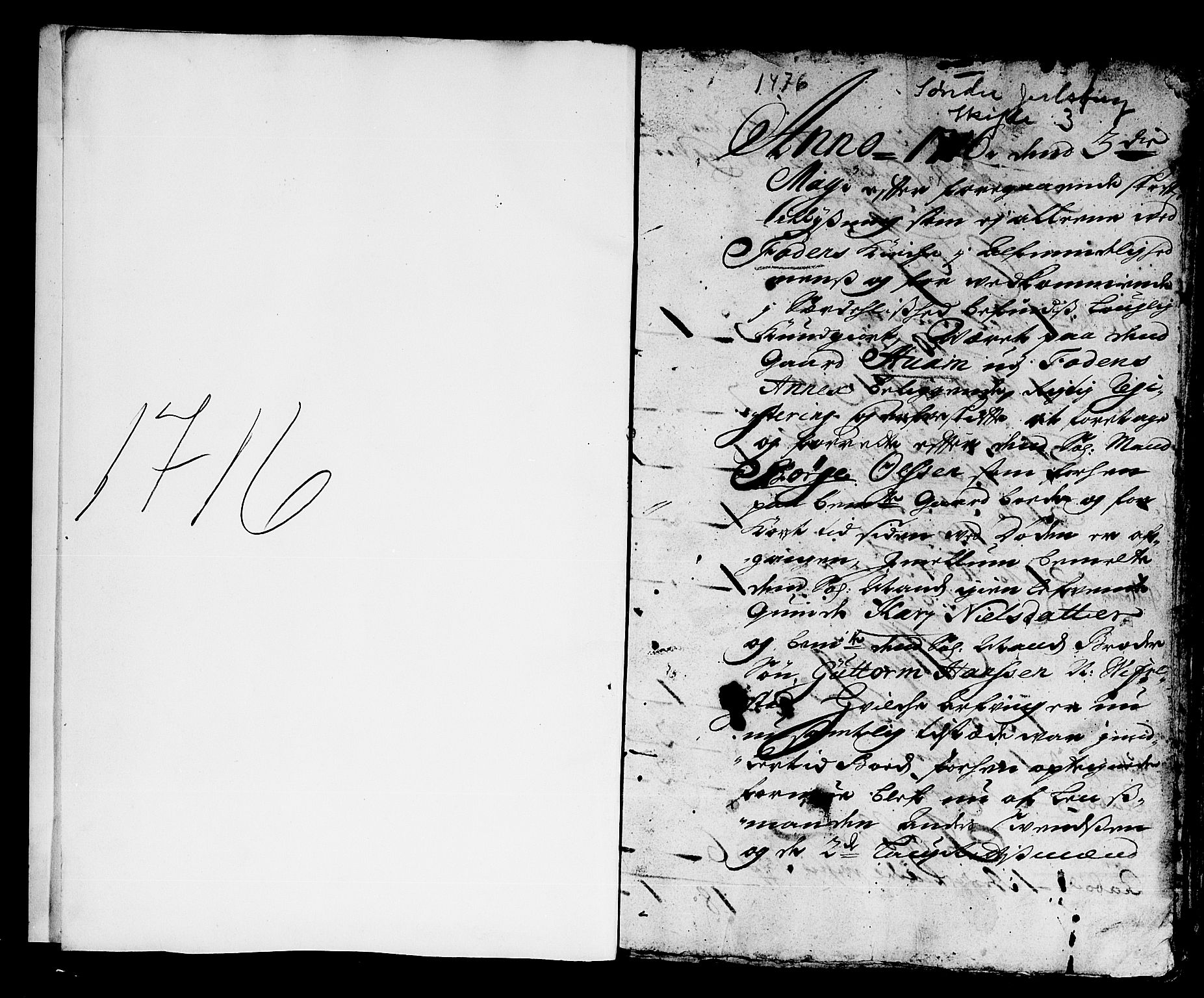 Søndre Jarlsberg sorenskriveri, SAKO/A-129/H/Hb/Hba/L0003: Skifteprotokoll, 1716, s. 0b-1a