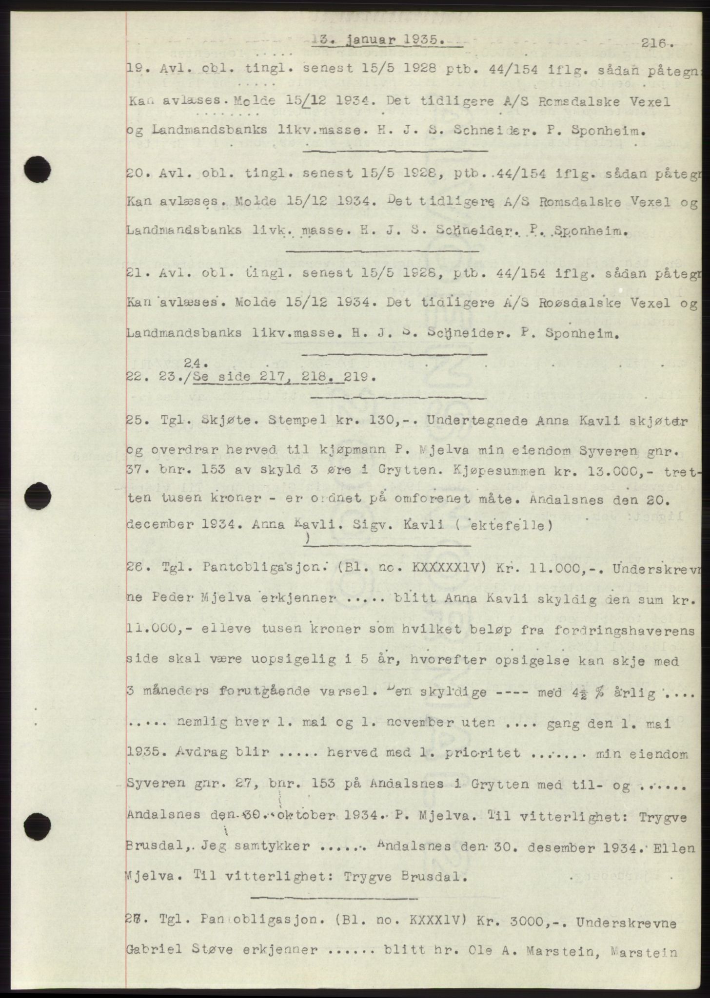 Romsdal sorenskriveri, SAT/A-4149/1/2/2C/L0066: Pantebok nr. 60, 1934-1935, Tingl.dato: 03.01.1935