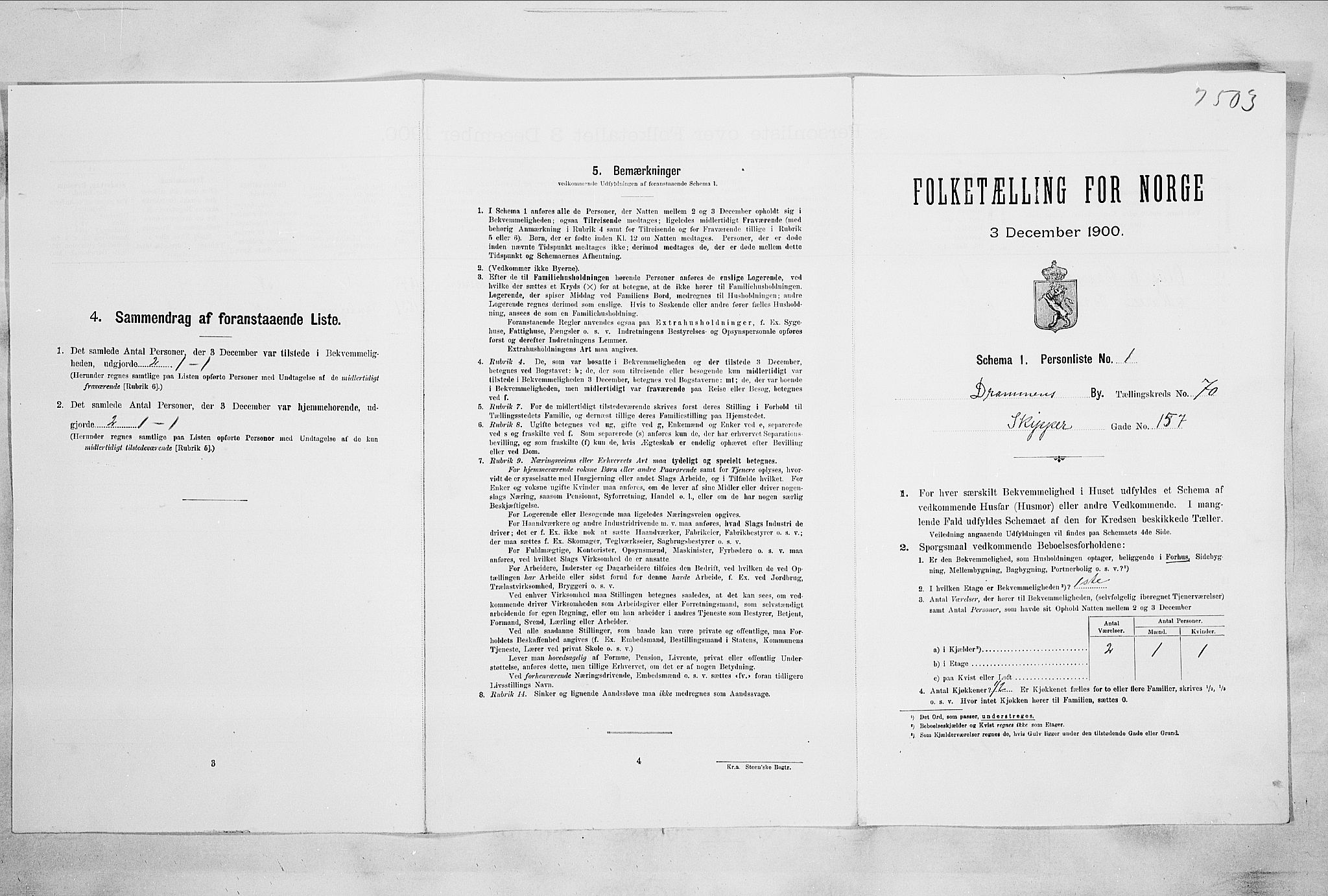 RA, Folketelling 1900 for 0602 Drammen kjøpstad, 1900, s. 12319