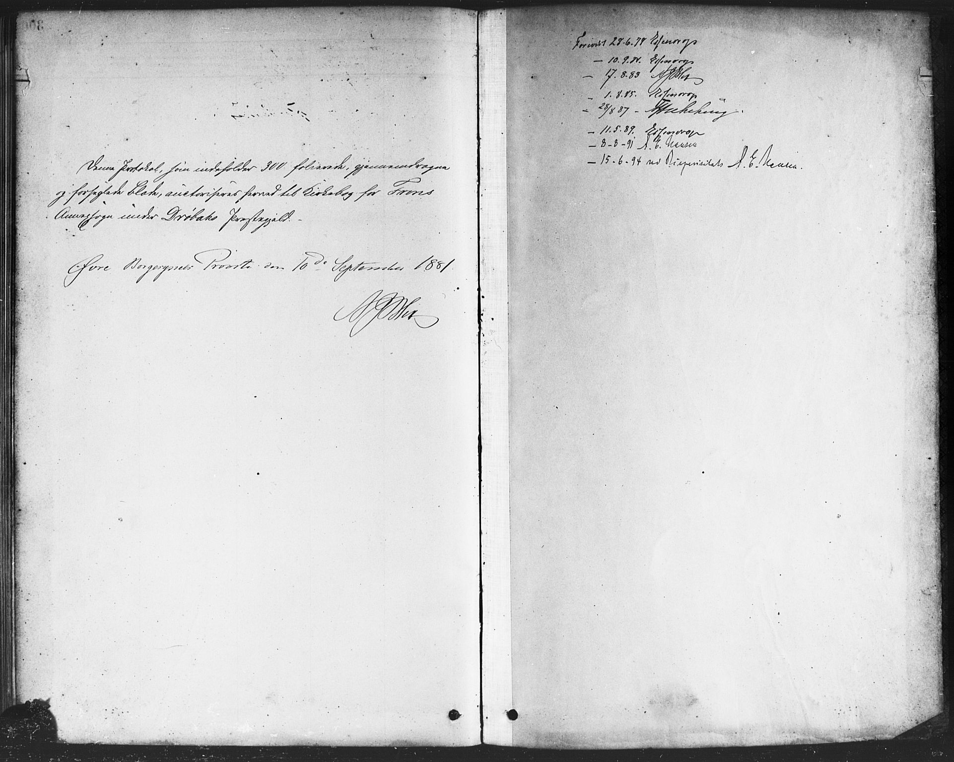 Drøbak prestekontor Kirkebøker, SAO/A-10142a/F/Fc/L0002: Ministerialbok nr. III 2, 1878-1891