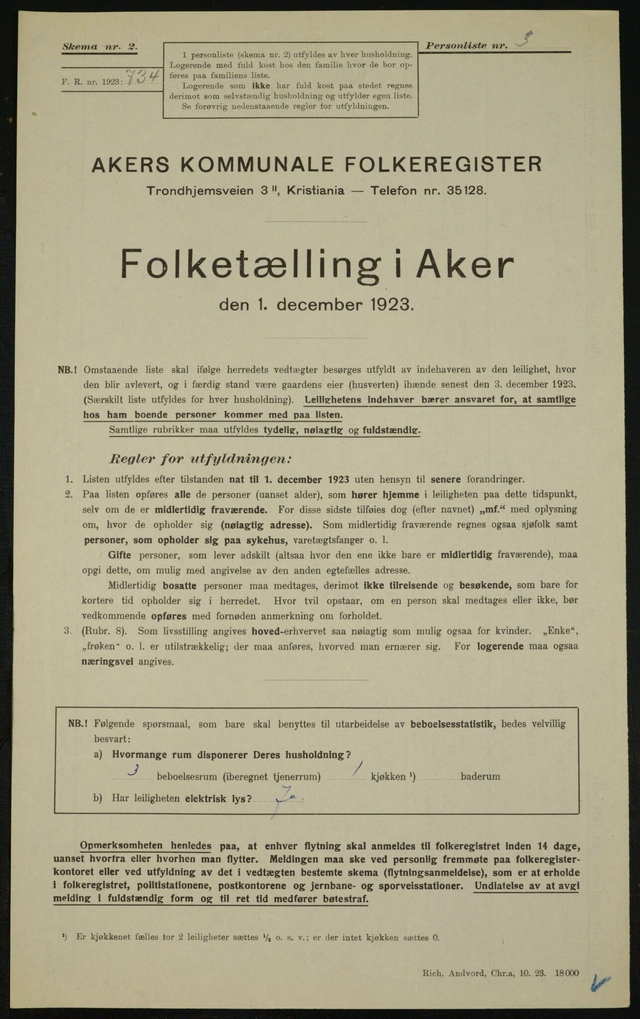 , Kommunal folketelling 1.12.1923 for Aker, 1923, s. 24553