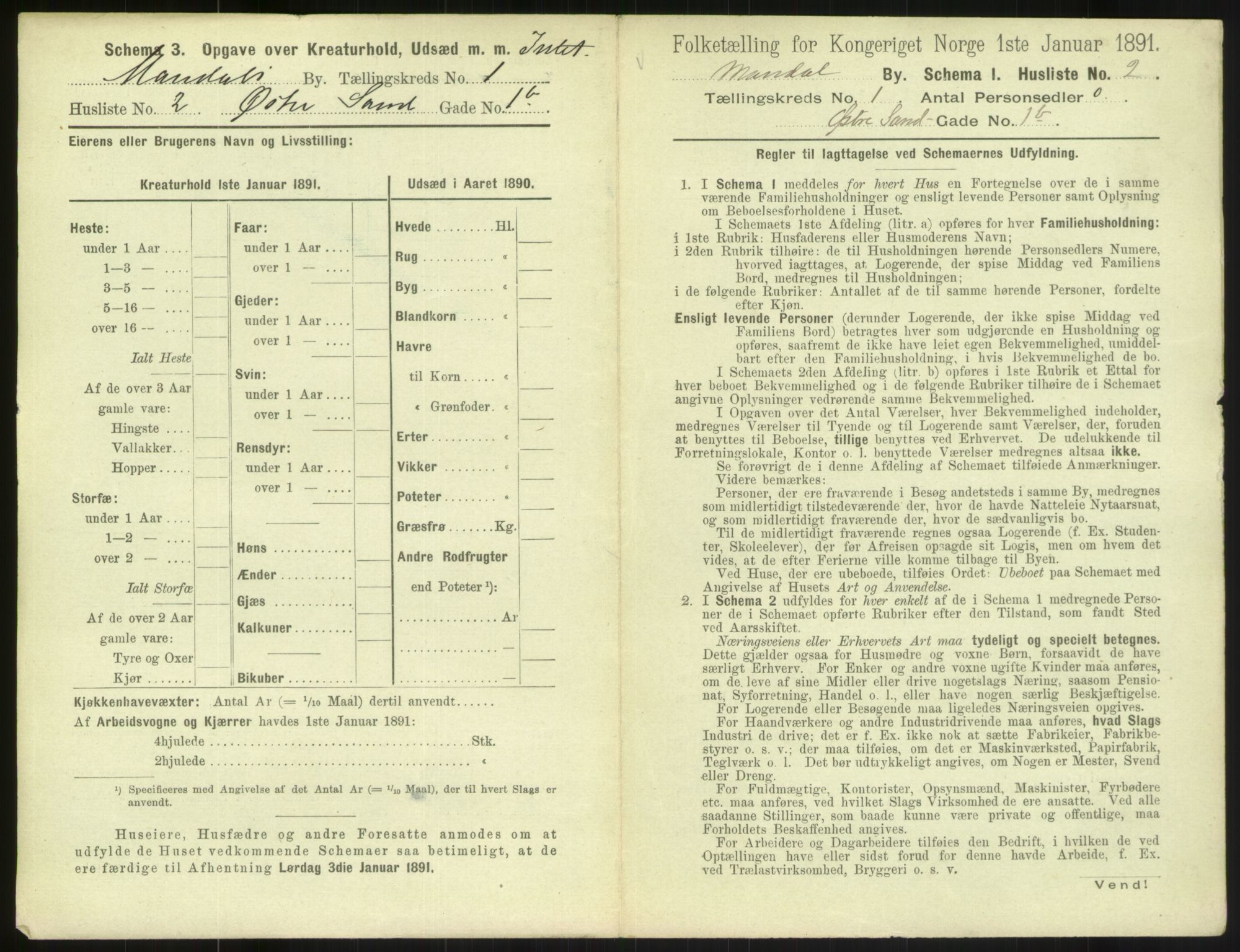 RA, Folketelling 1891 for 1002 Mandal ladested, 1891, s. 71