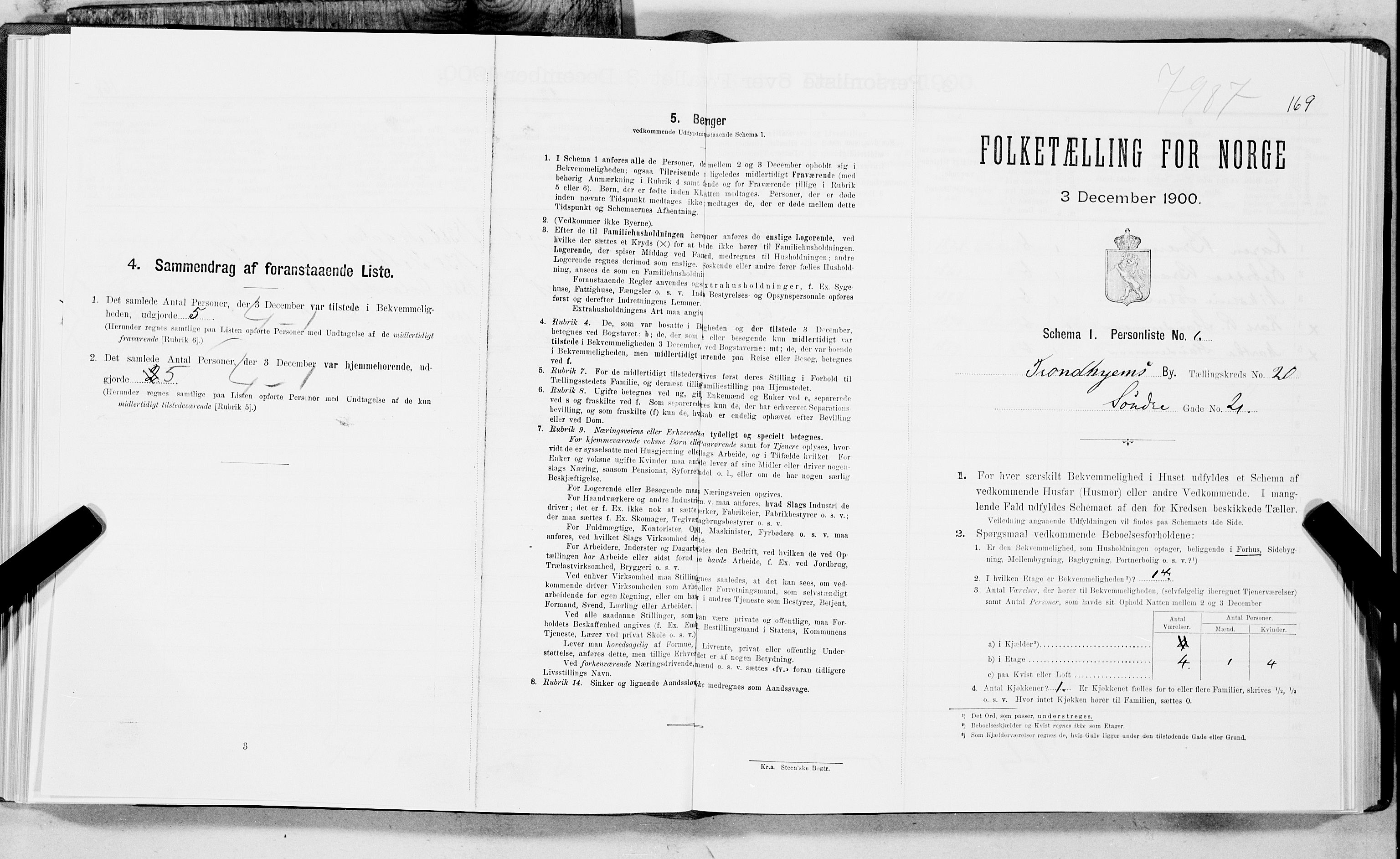 SAT, Folketelling 1900 for 1601 Trondheim kjøpstad, 1900, s. 3233