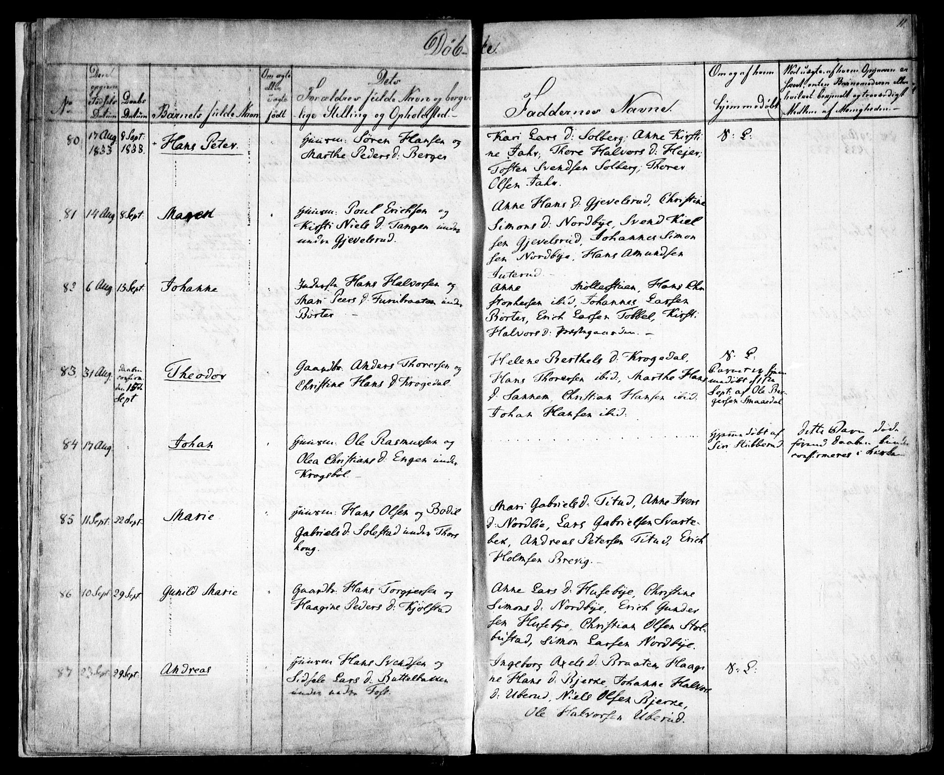 Enebakk prestekontor Kirkebøker, AV/SAO-A-10171c/F/Fa/L0009: Ministerialbok nr. I 9, 1832-1861, s. 11