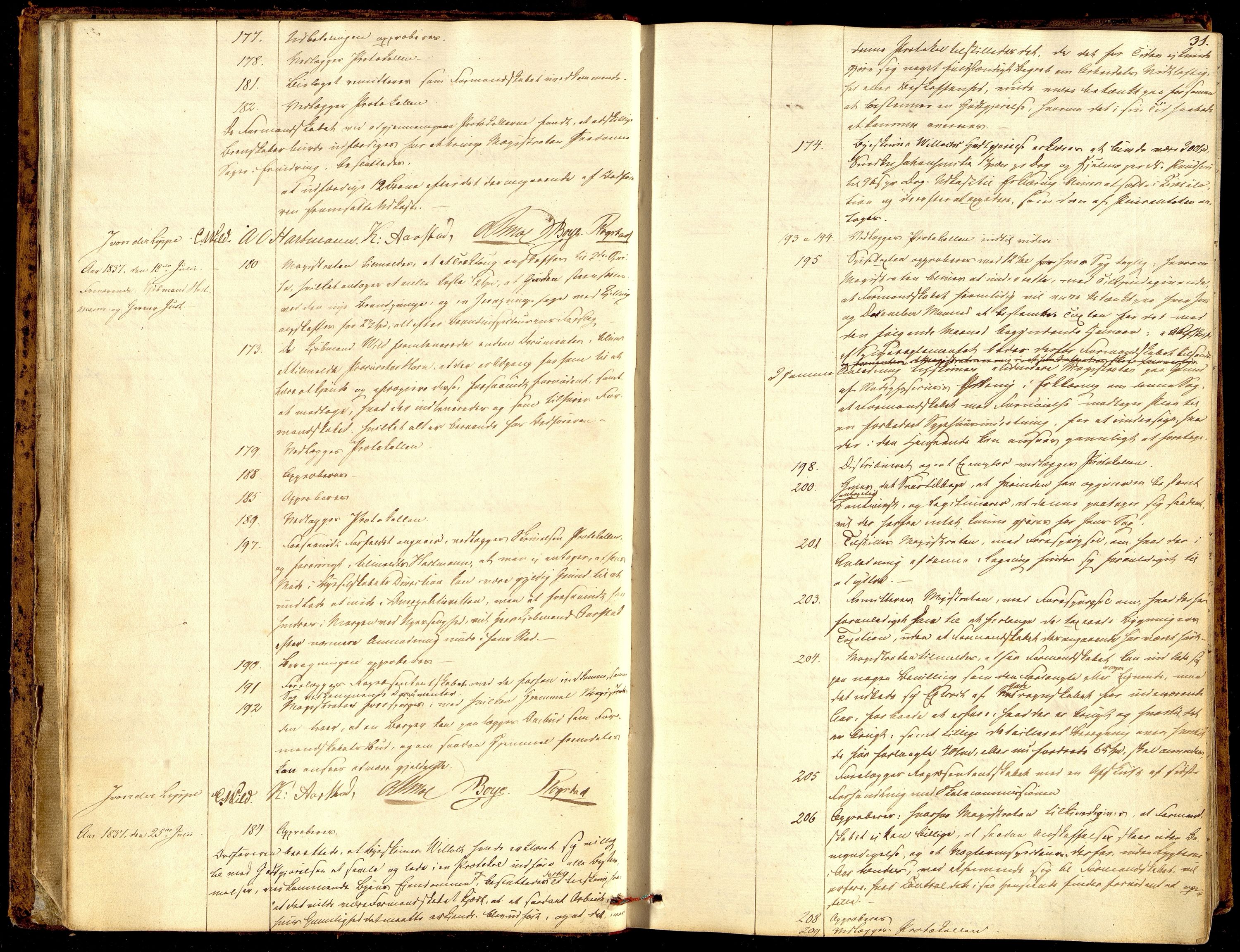 Kristiansand By - Formannskapet, ARKSOR/1001KG120/A/Aa/L0001: Møtebok (d), 1837-1842