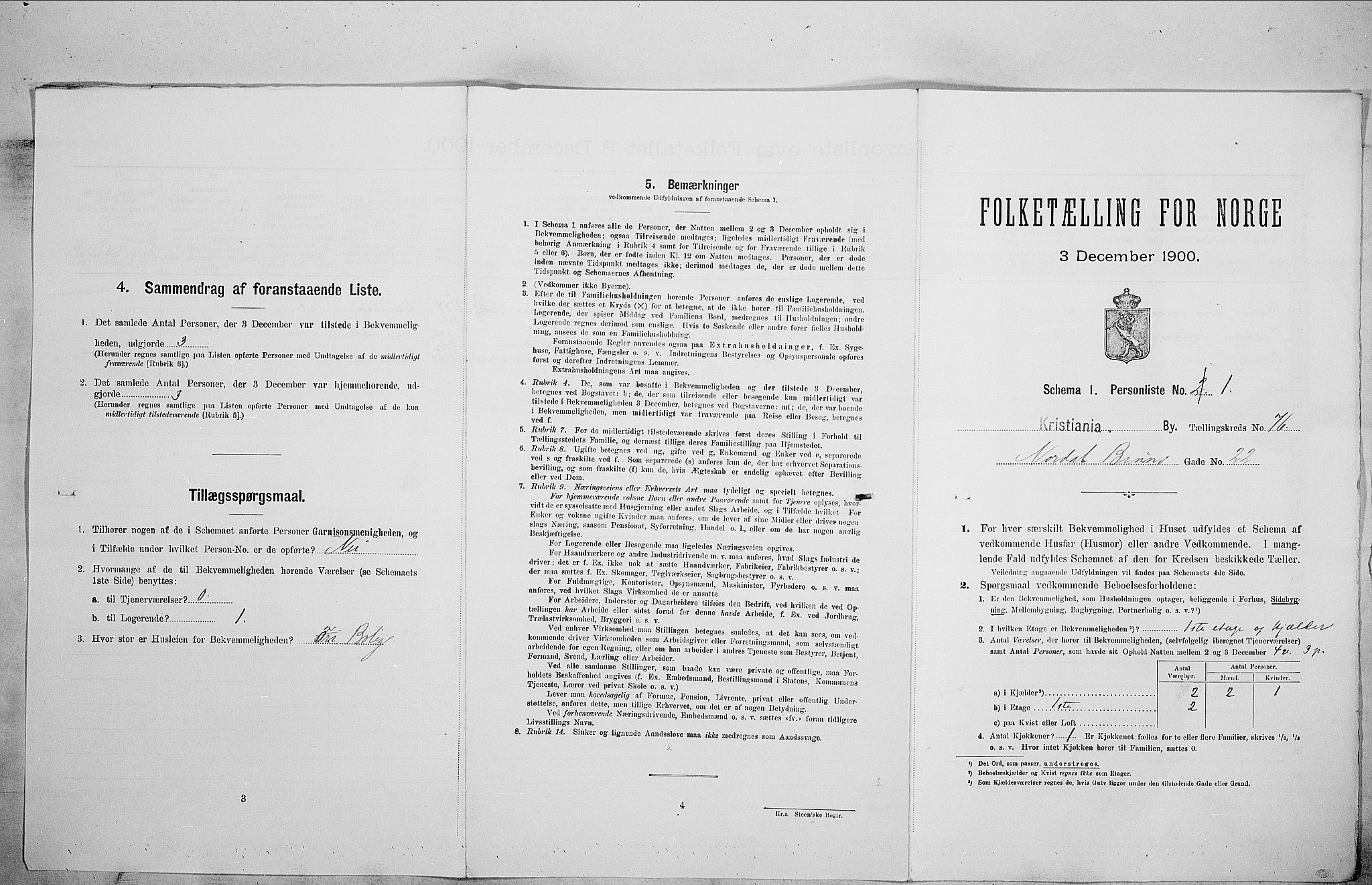 SAO, Folketelling 1900 for 0301 Kristiania kjøpstad, 1900, s. 64849