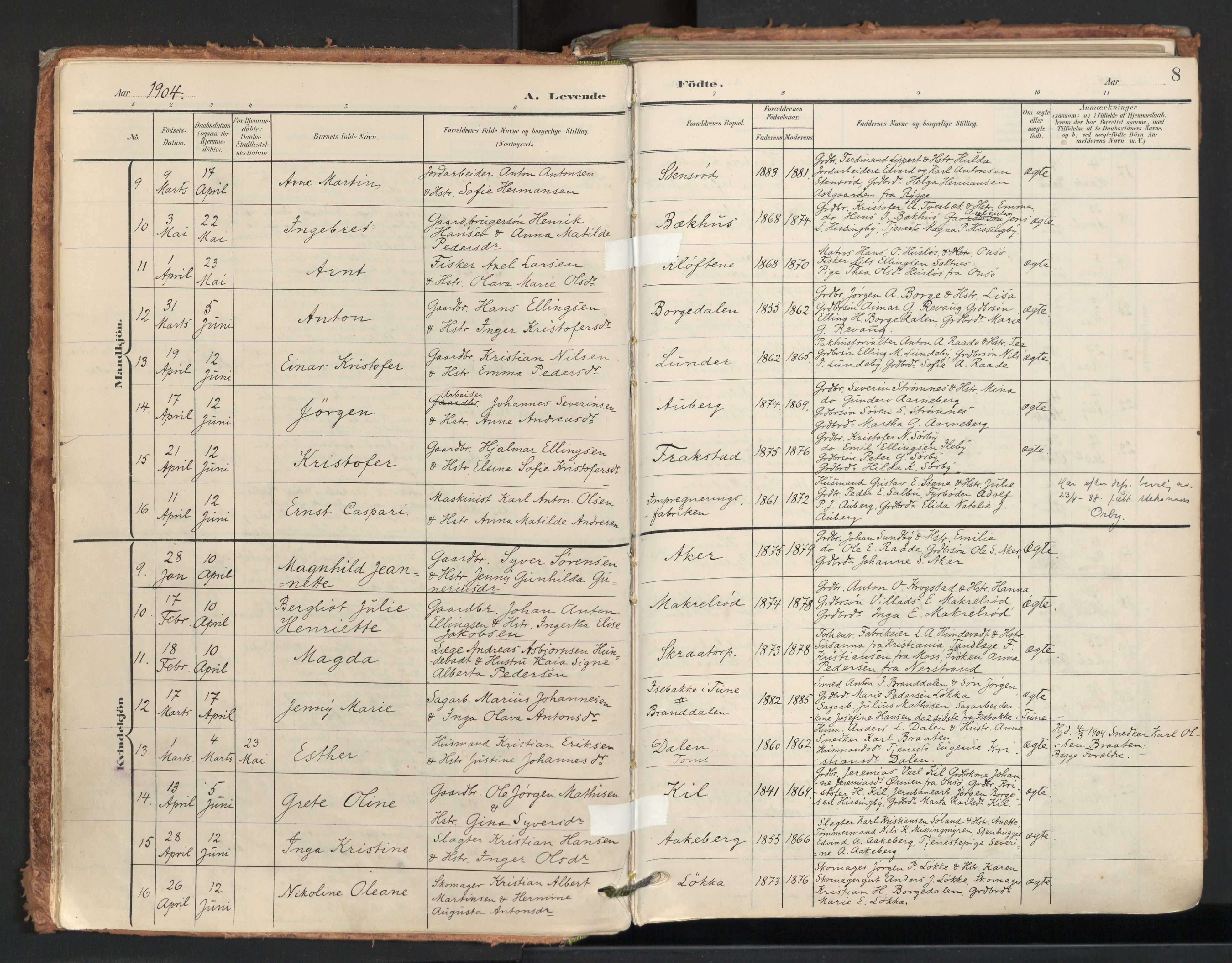 Råde prestekontor kirkebøker, AV/SAO-A-2009/F/Fa/L0008: Ministerialbok nr. 8, 1903-1924, s. 8
