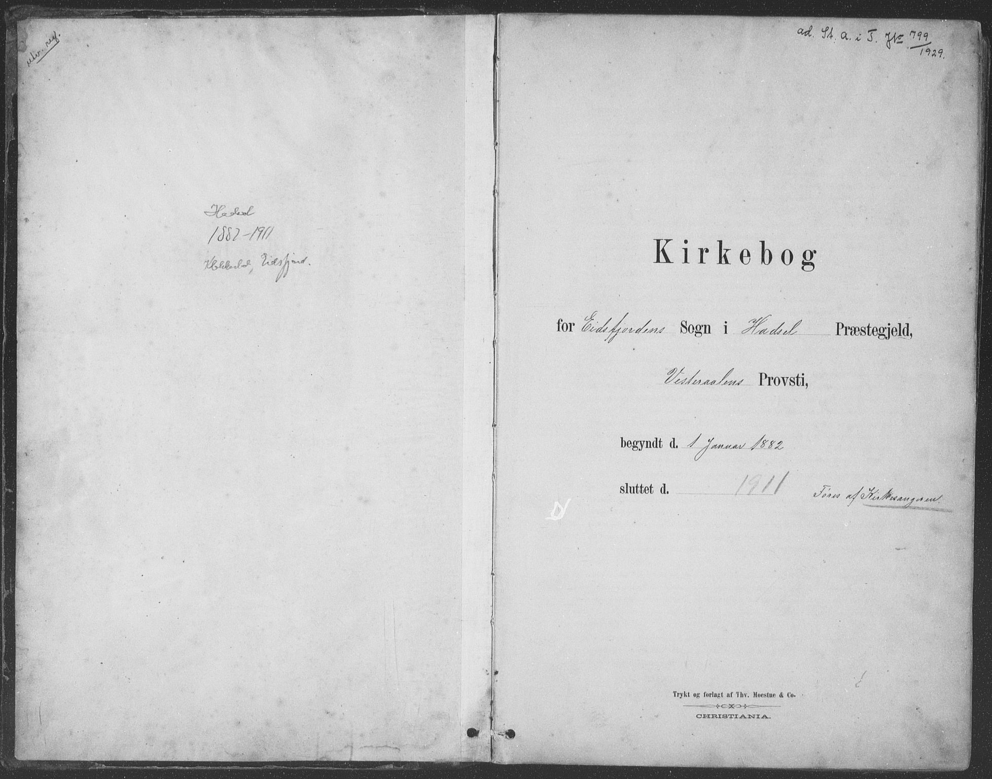 Ministerialprotokoller, klokkerbøker og fødselsregistre - Nordland, SAT/A-1459/890/L1290: Klokkerbok nr. 890C01, 1882-1911