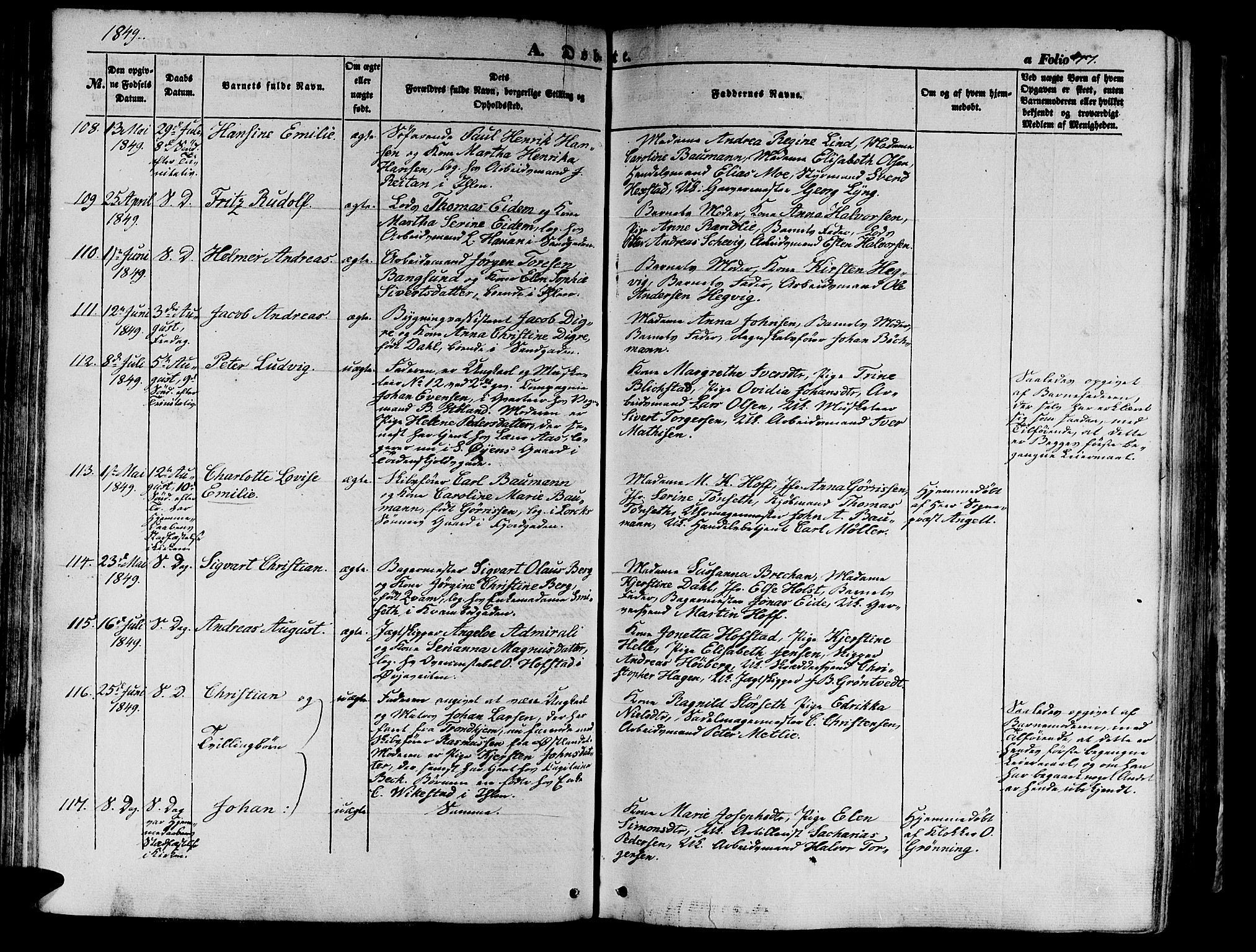 Ministerialprotokoller, klokkerbøker og fødselsregistre - Sør-Trøndelag, SAT/A-1456/602/L0137: Klokkerbok nr. 602C05, 1846-1856, s. 77