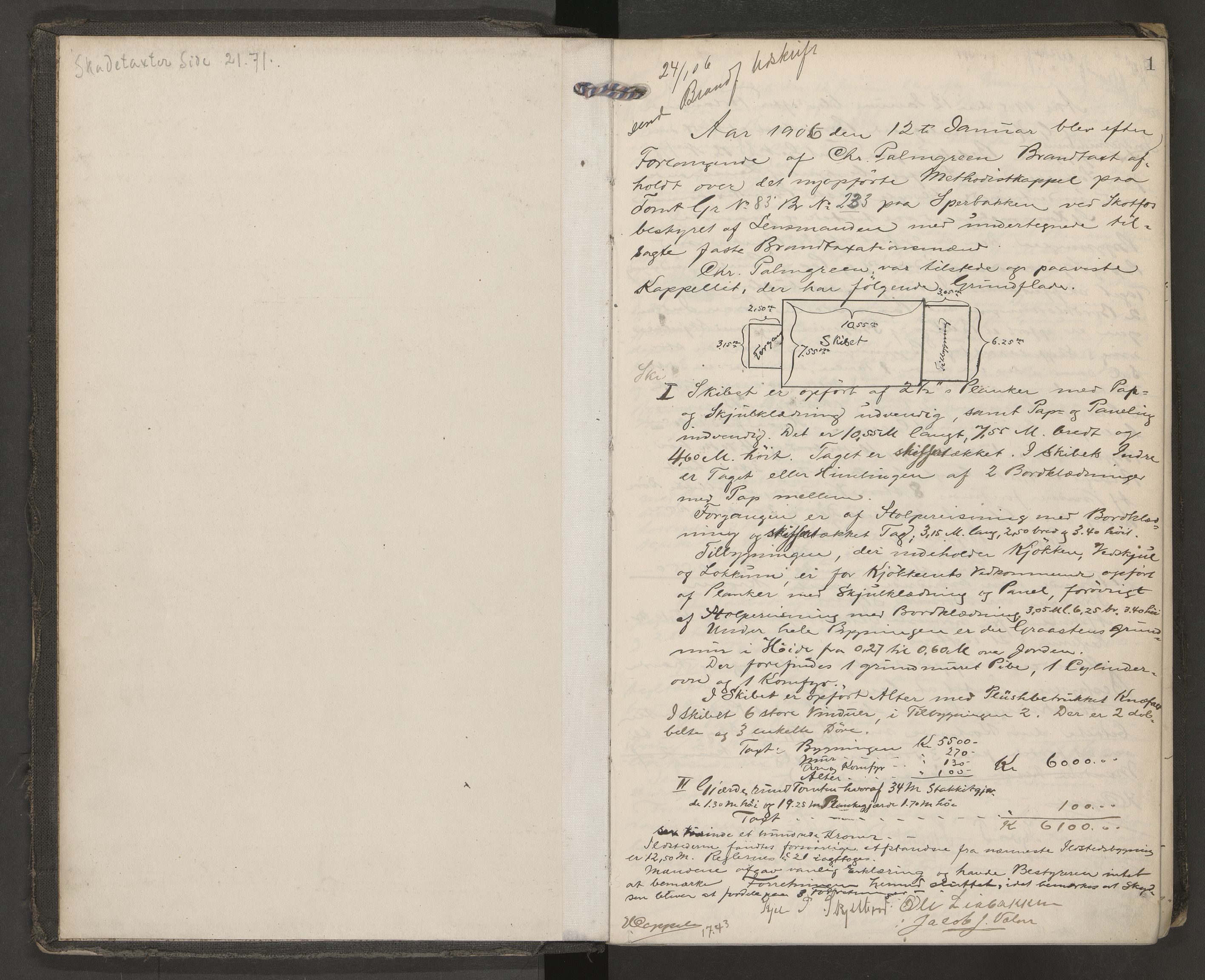 Solum lensmannskontor, AV/SAKO-A-575/Y/Yb/Yba/L0002/0002: Branntakstprotokoll / Branntakstprotokoll, 1906-1912