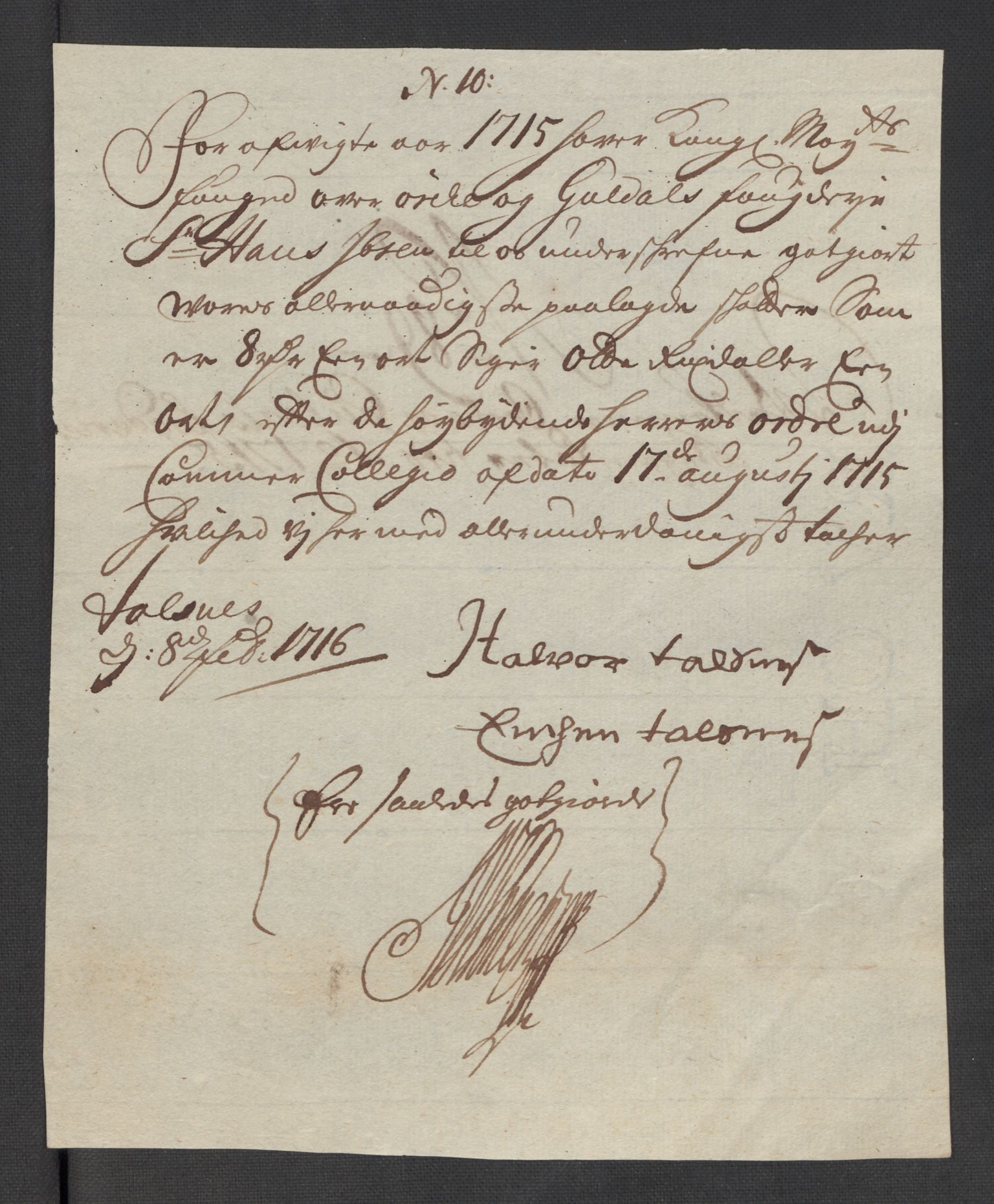 Rentekammeret inntil 1814, Reviderte regnskaper, Fogderegnskap, RA/EA-4092/R60/L3966: Fogderegnskap Orkdal og Gauldal, 1715, s. 554