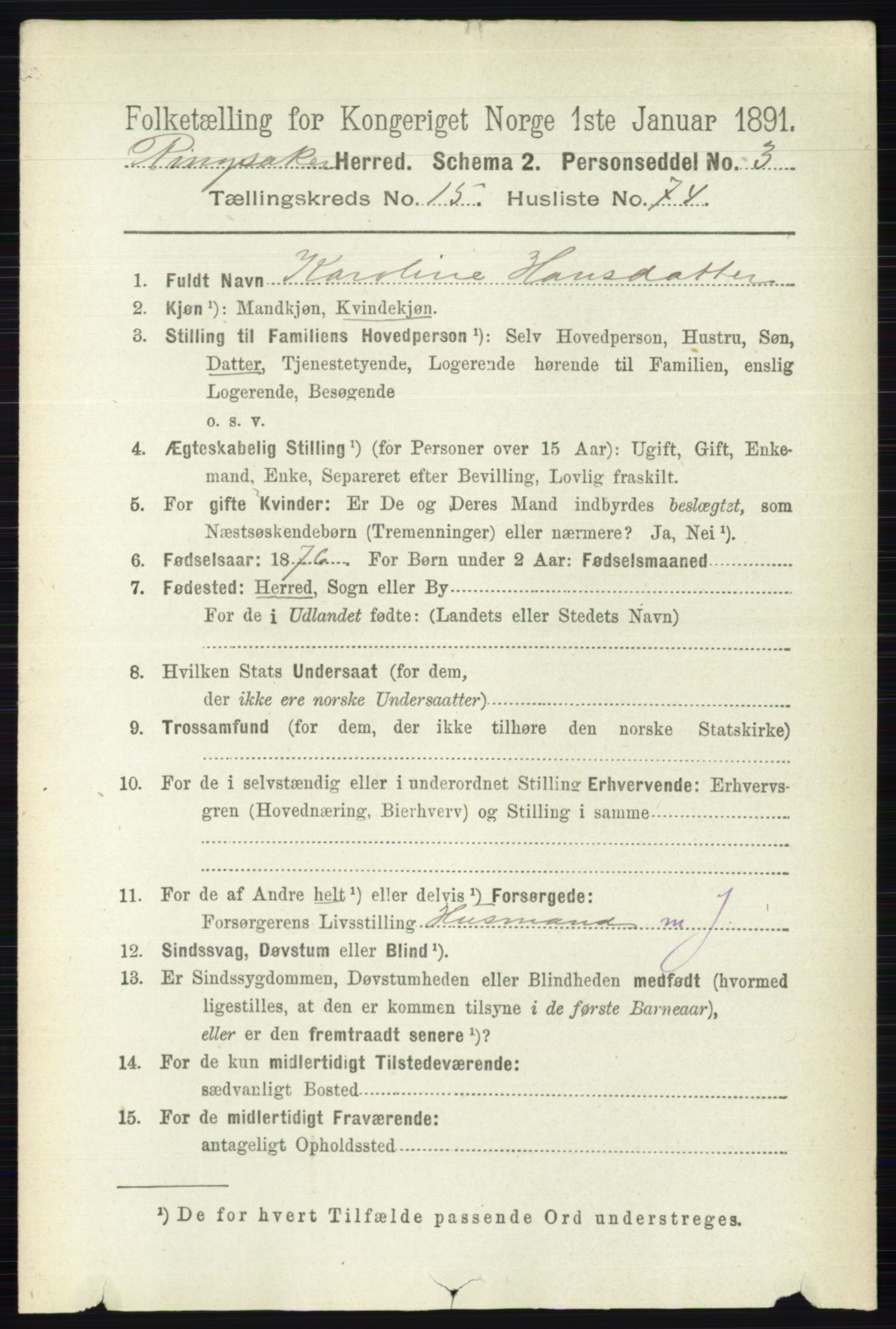 RA, Folketelling 1891 for 0412 Ringsaker herred, 1891, s. 8933