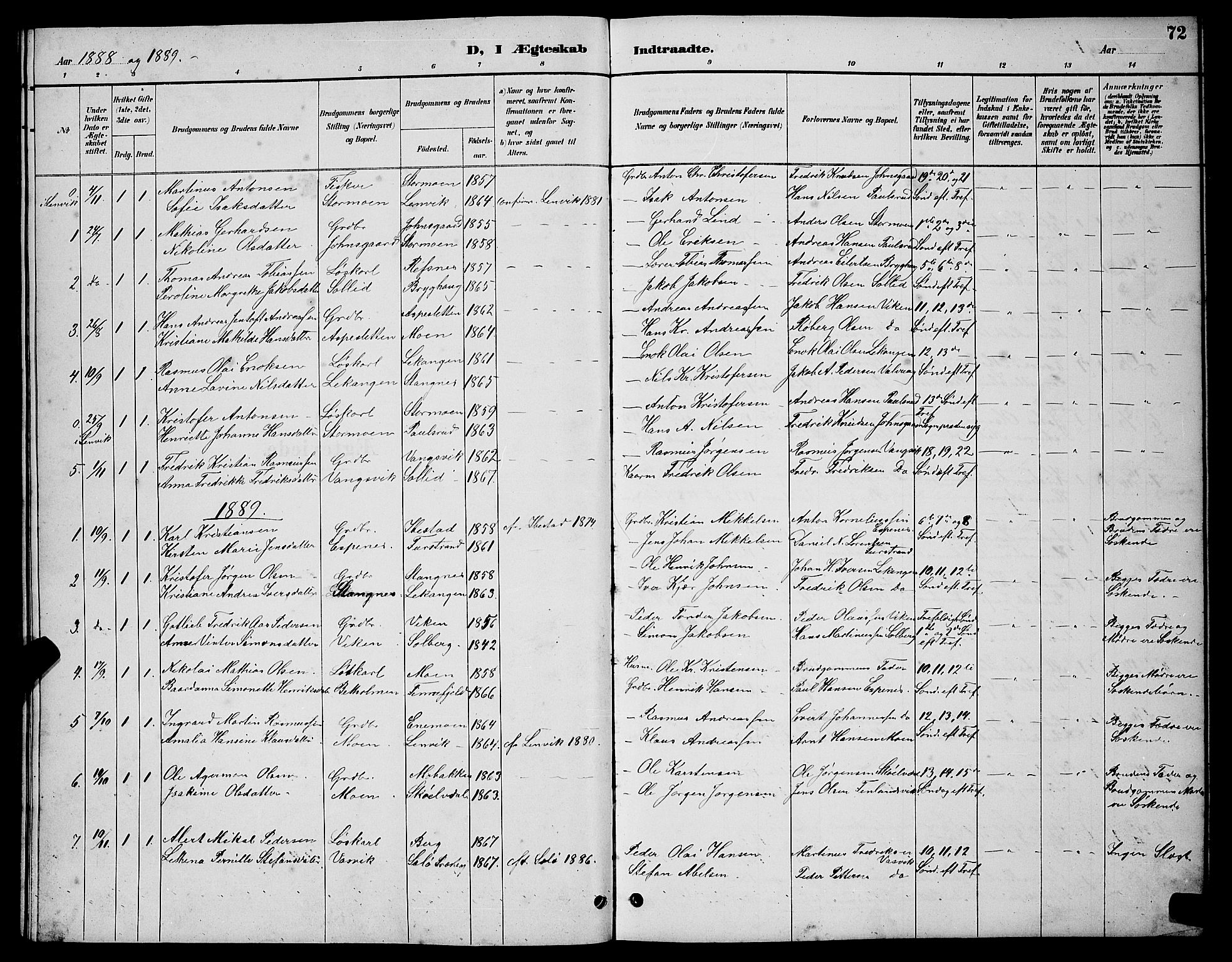 Tranøy sokneprestkontor, AV/SATØ-S-1313/I/Ia/Iab/L0004klokker: Klokkerbok nr. 4, 1888-1901, s. 72