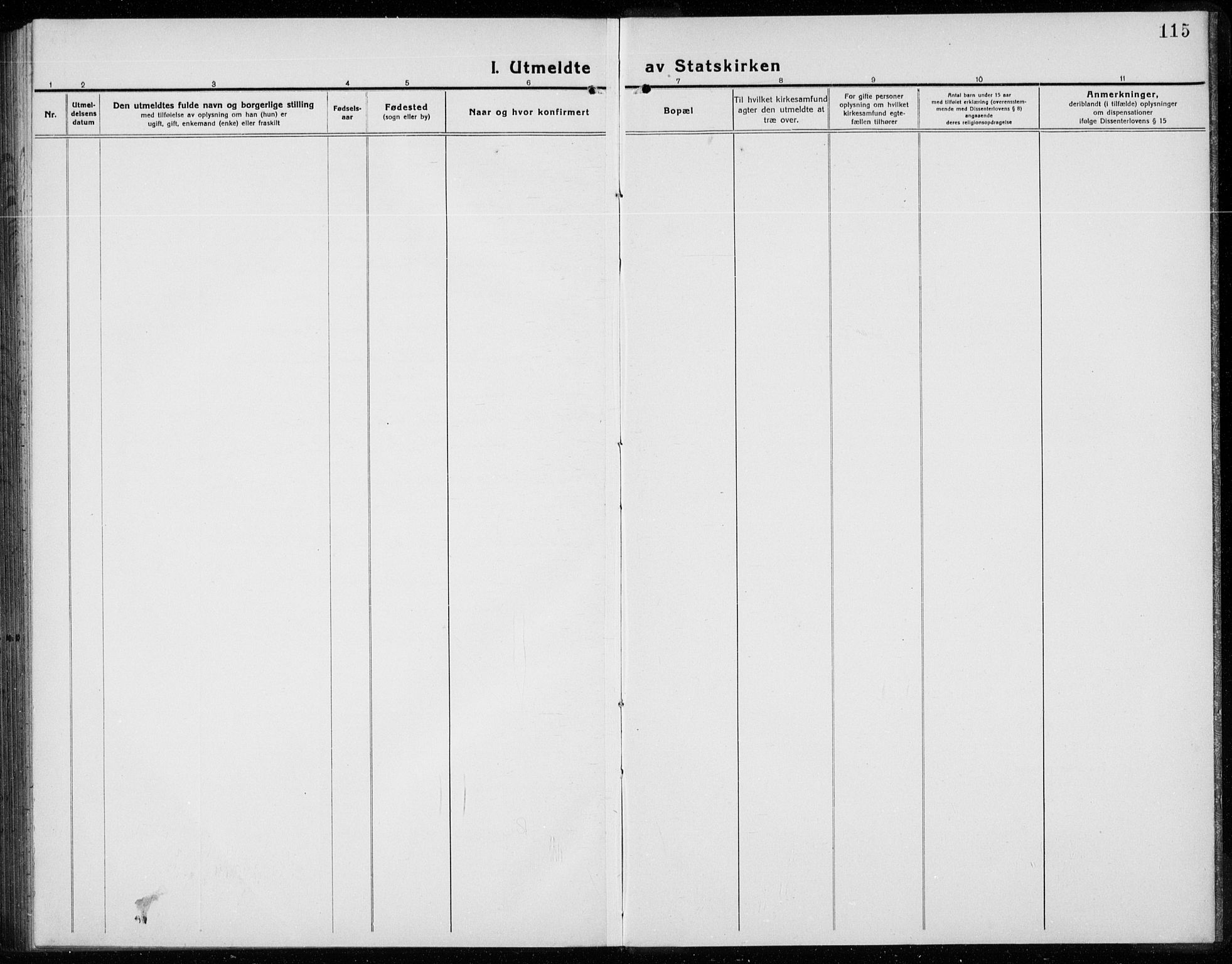 Ådal kirkebøker, SAKO/A-248/G/Gc/L0003: Klokkerbok nr. III 3, 1920-1938, s. 115
