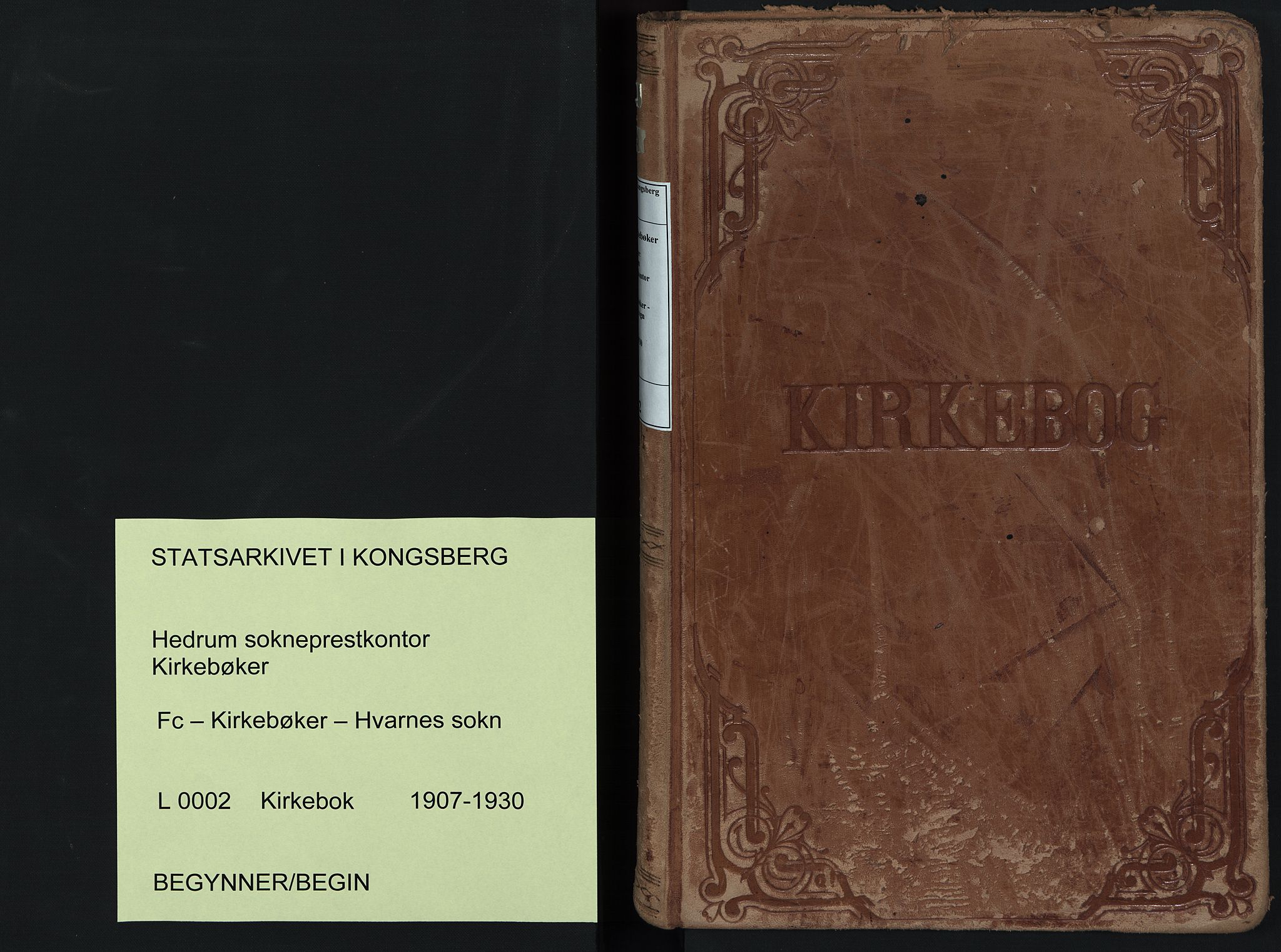 Hedrum kirkebøker, SAKO/A-344/F/Fc/L0002: Ministerialbok nr. III 2, 1907-1930