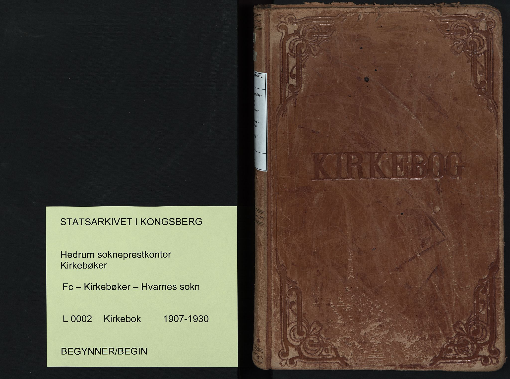 Hedrum kirkebøker, AV/SAKO-A-344/F/Fc/L0002: Ministerialbok nr. III 2, 1907-1930