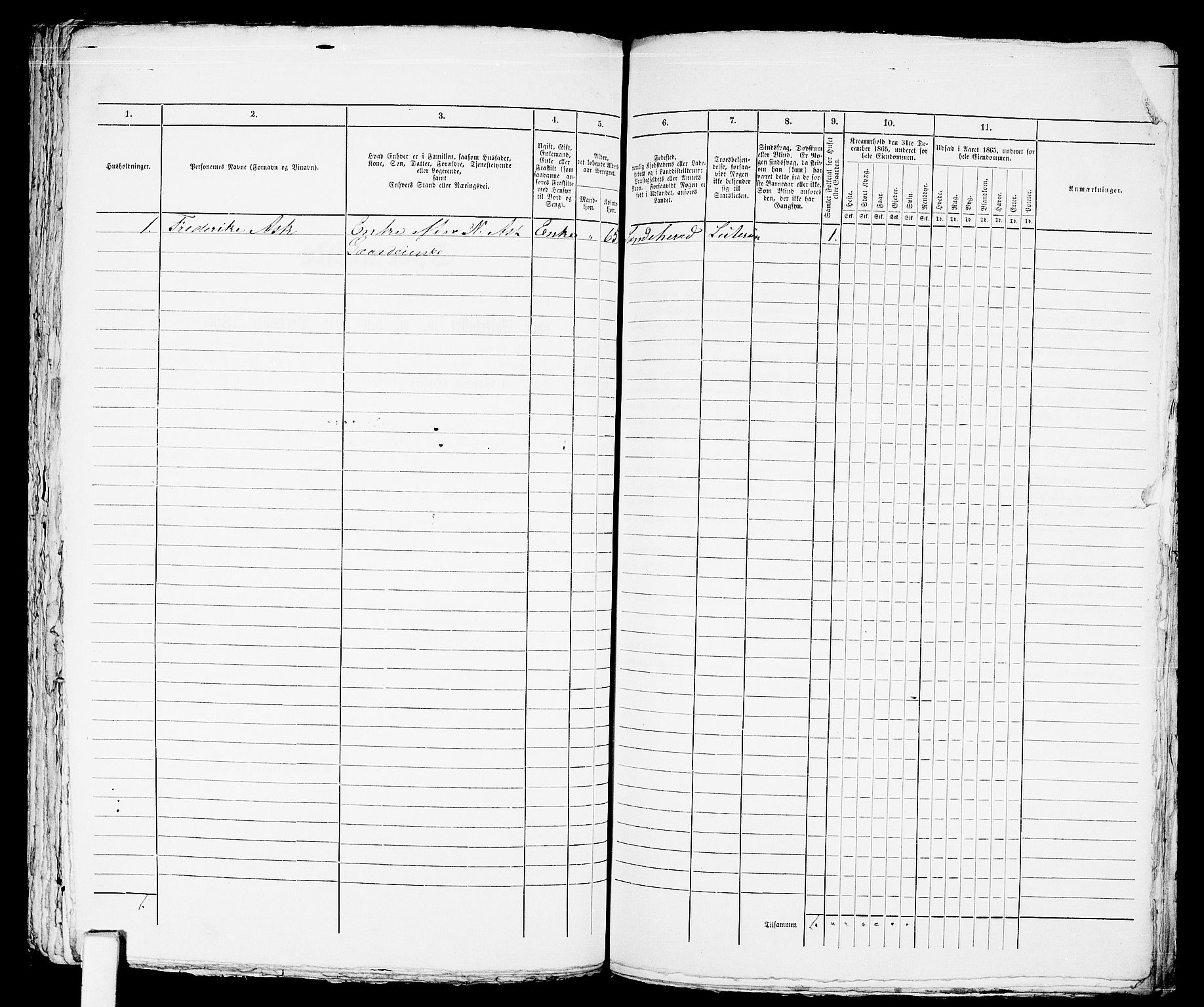 RA, Folketelling 1865 for 0706B Sandeherred prestegjeld, Sandefjord kjøpstad, 1865, s. 296