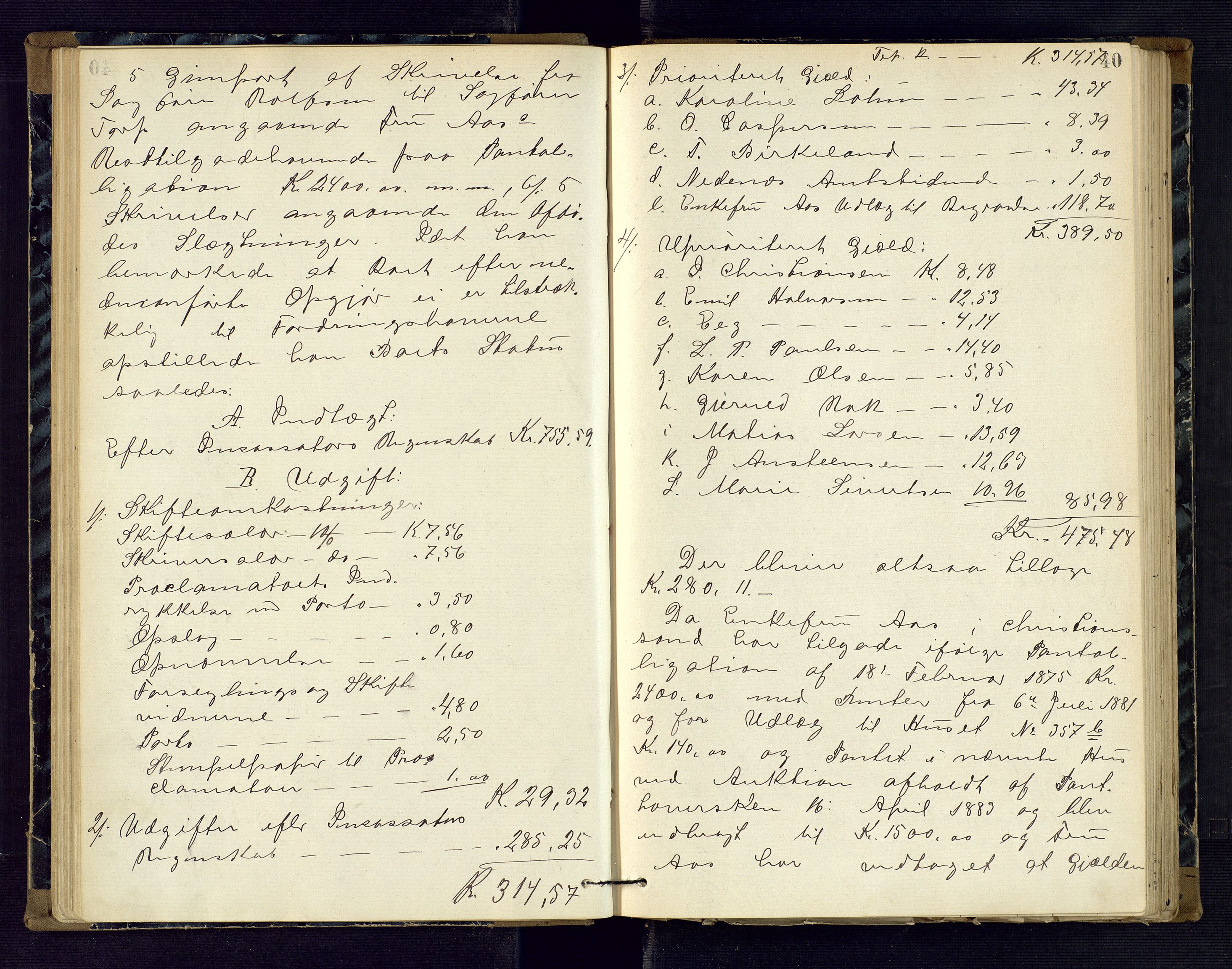 Risør byfogd, AV/SAK-1222-0005/H/Hc/L0004: Skifteprotokoll nr. 3B, 1882-1886, s. 40