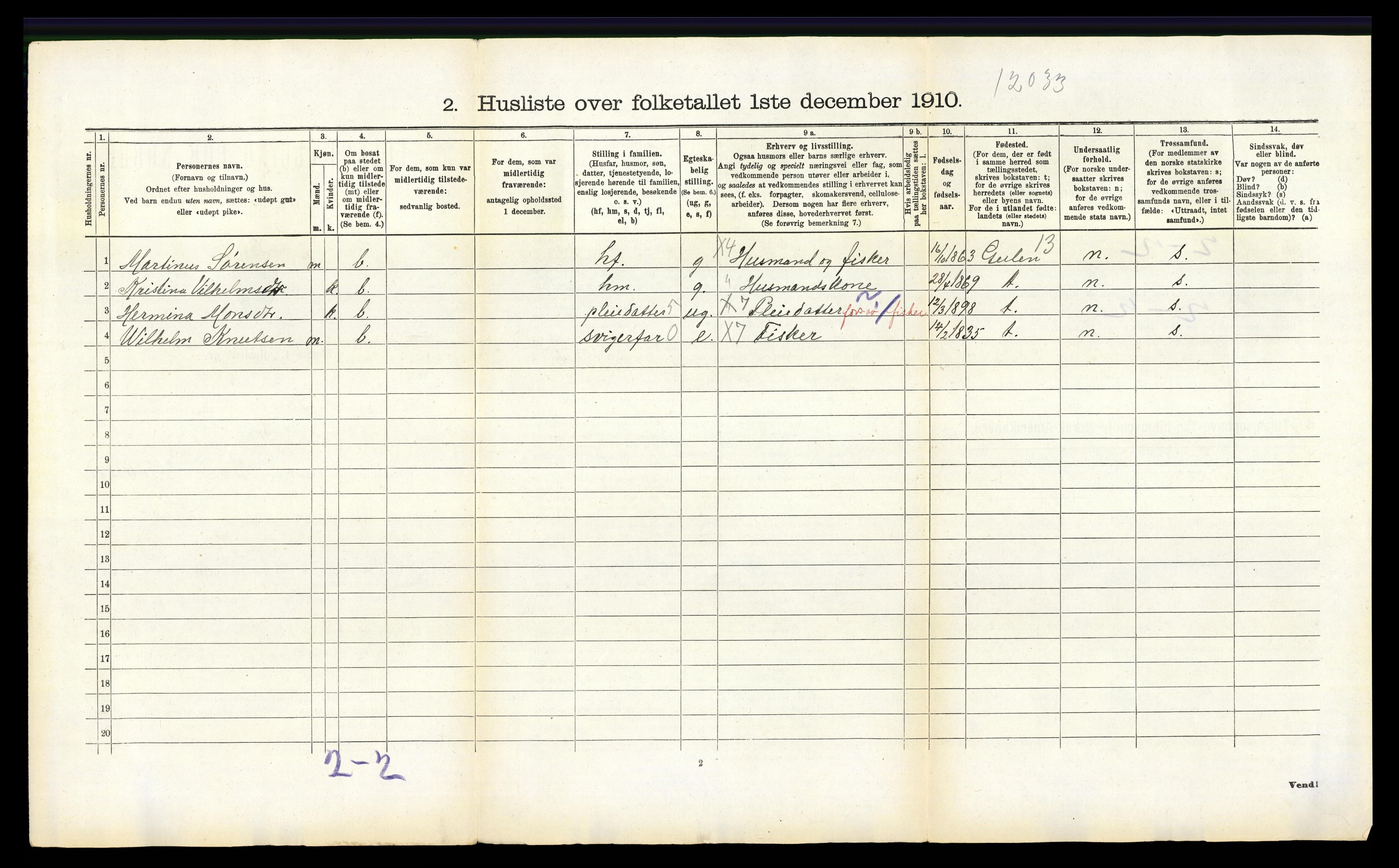 RA, Folketelling 1910 for 1259 Hjelme herred, 1910, s. 311