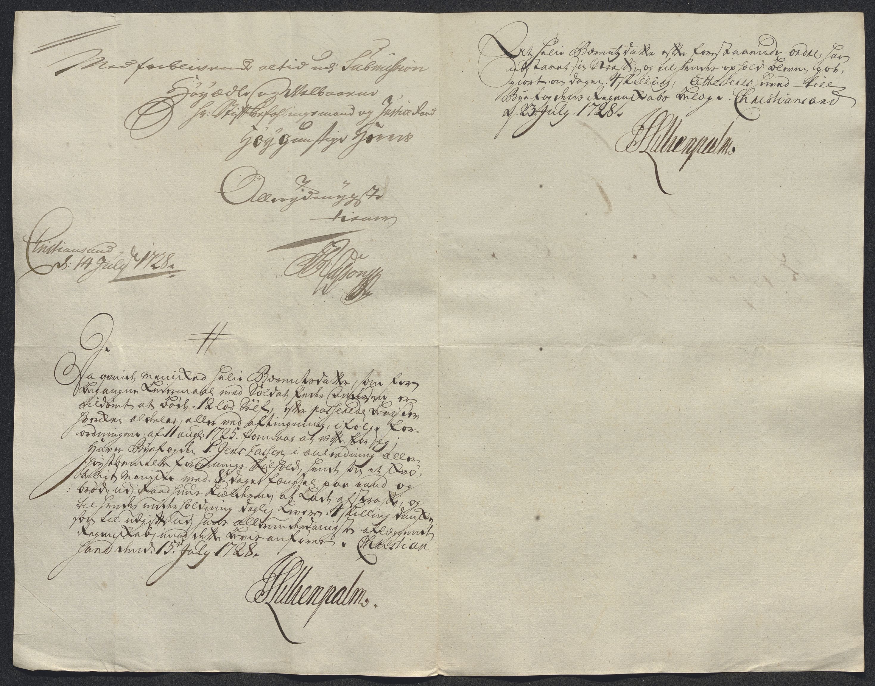 Rentekammeret inntil 1814, Reviderte regnskaper, Byregnskaper, AV/RA-EA-4066/R/Rm/L0286: [M19] Sikt og sakefall, 1719-1727, s. 695