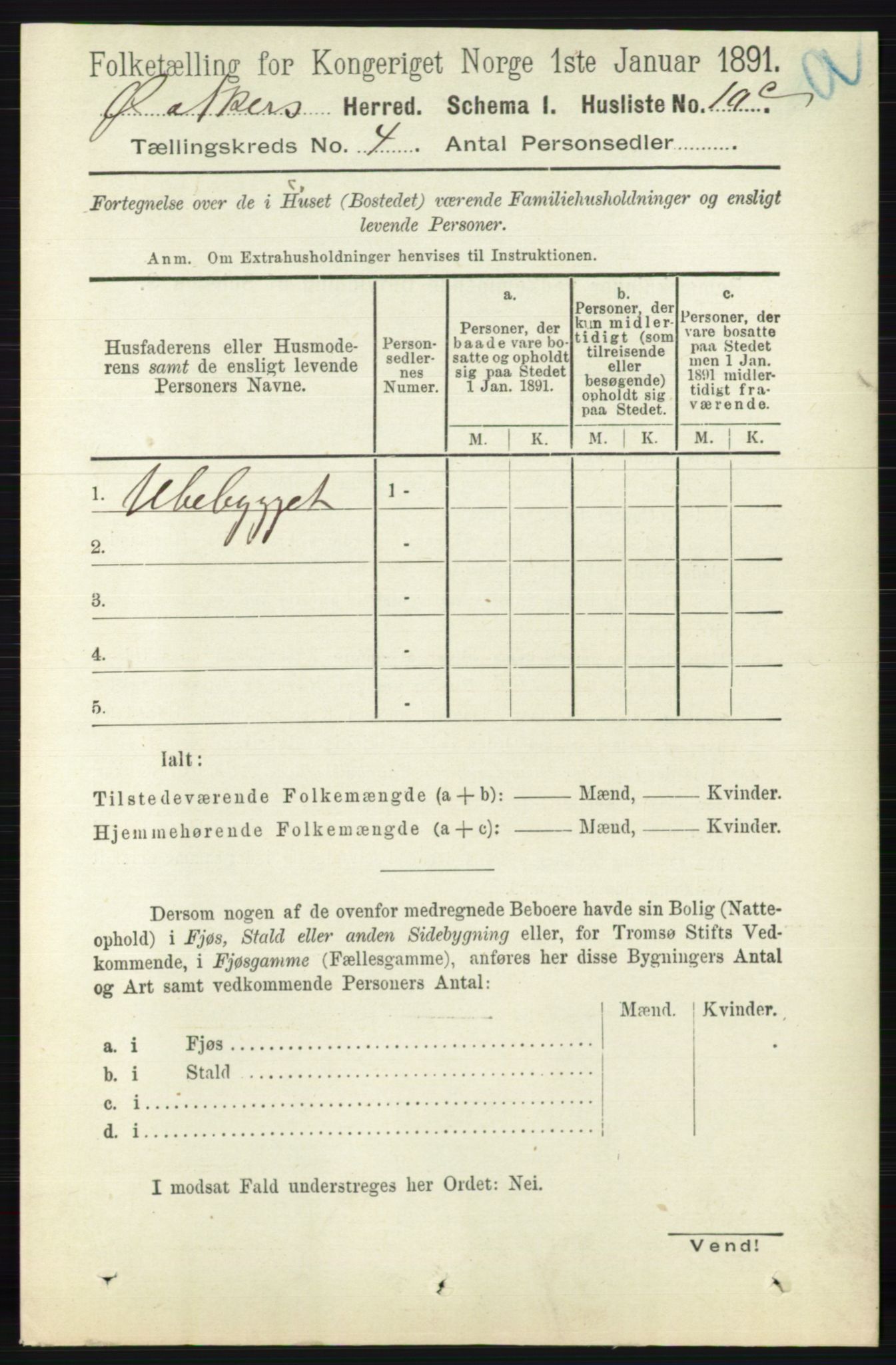 RA, Folketelling 1891 for 0218 Aker herred, 1891, s. 3868