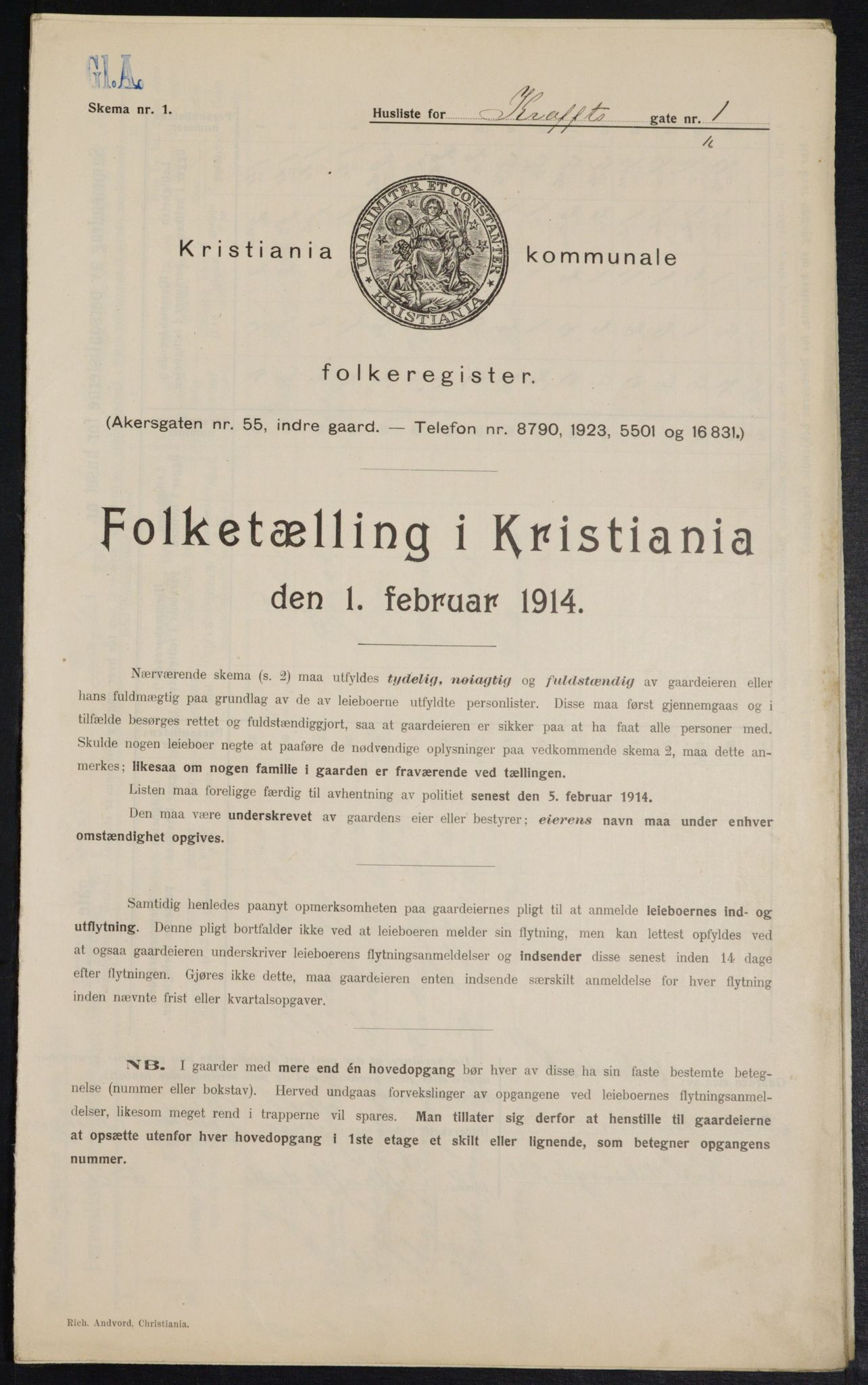 OBA, Kommunal folketelling 1.2.1914 for Kristiania, 1914, s. 53827