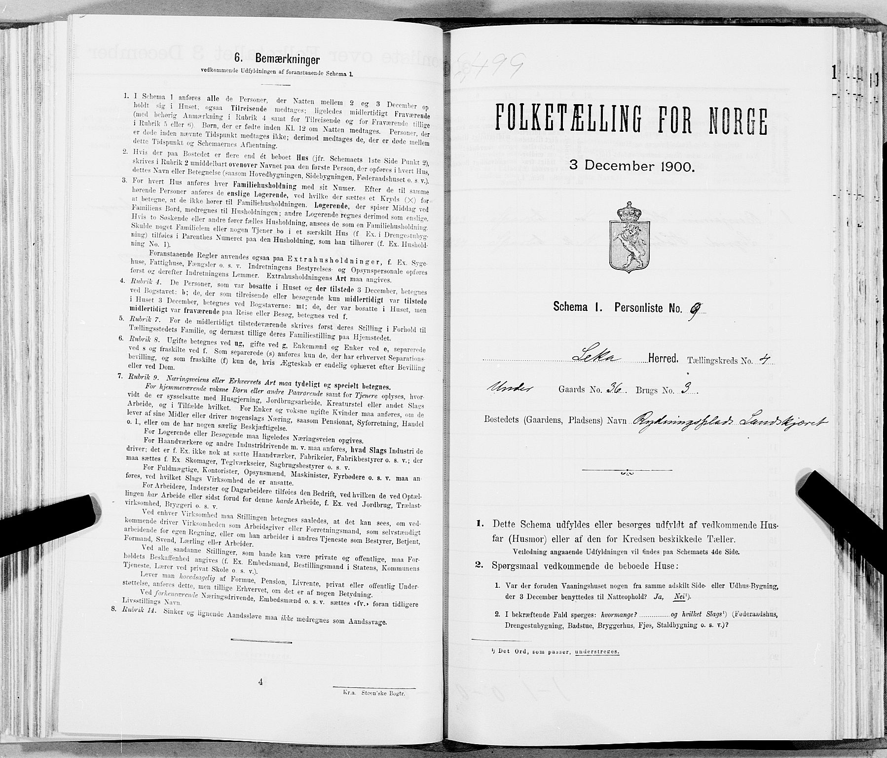 SAT, Folketelling 1900 for 1755 Leka herred, 1900, s. 748