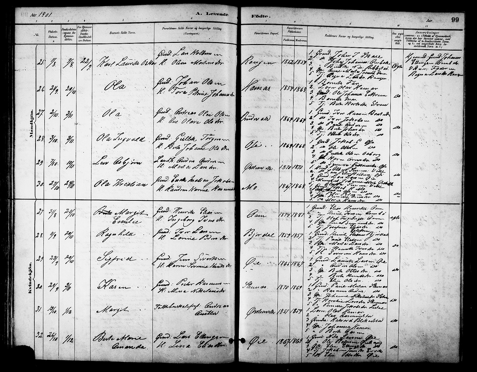 Ministerialprotokoller, klokkerbøker og fødselsregistre - Møre og Romsdal, AV/SAT-A-1454/513/L0189: Klokkerbok nr. 513C03, 1883-1904, s. 99