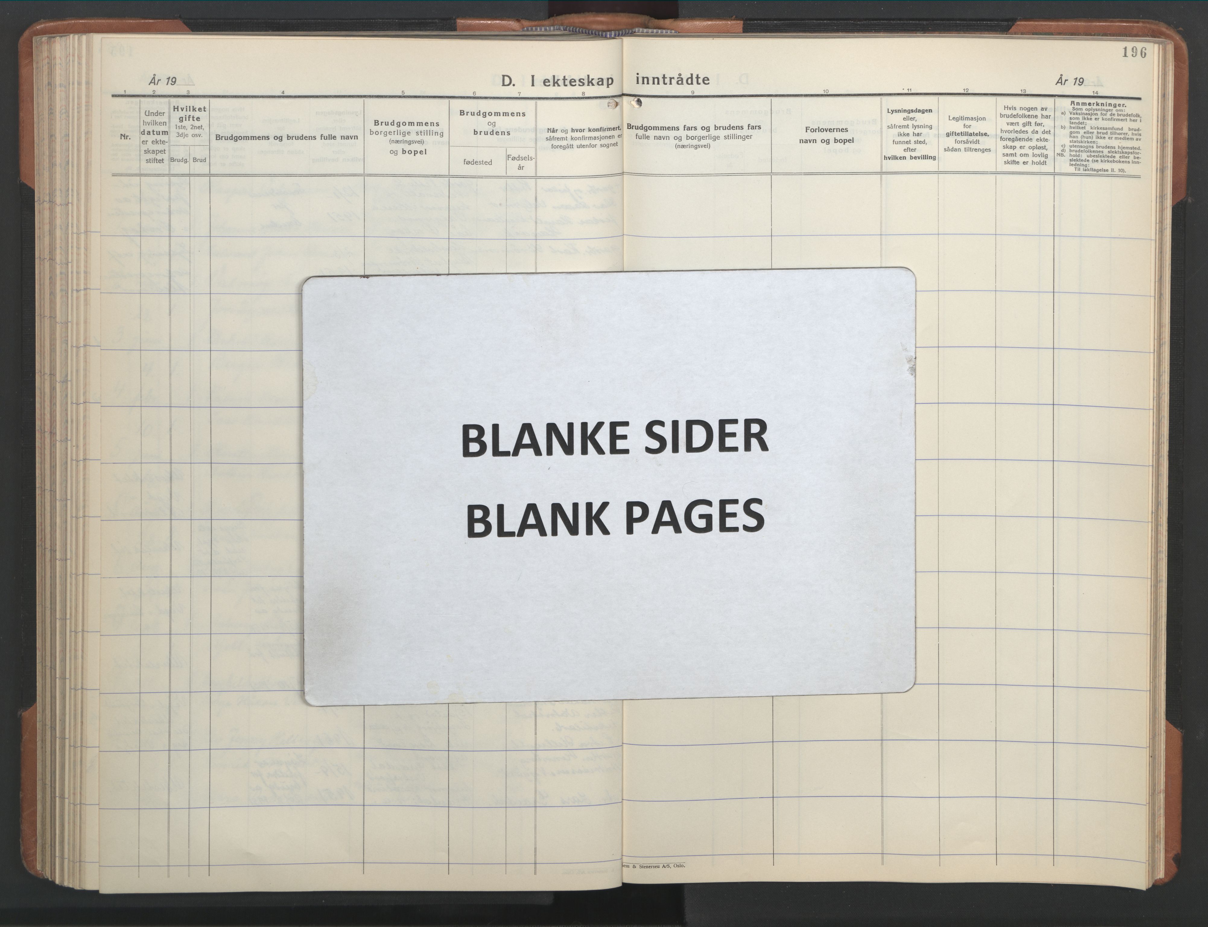 Ministerialprotokoller, klokkerbøker og fødselsregistre - Møre og Romsdal, AV/SAT-A-1454/524/L0367: Klokkerbok nr. 524C08, 1932-1951, s. 196