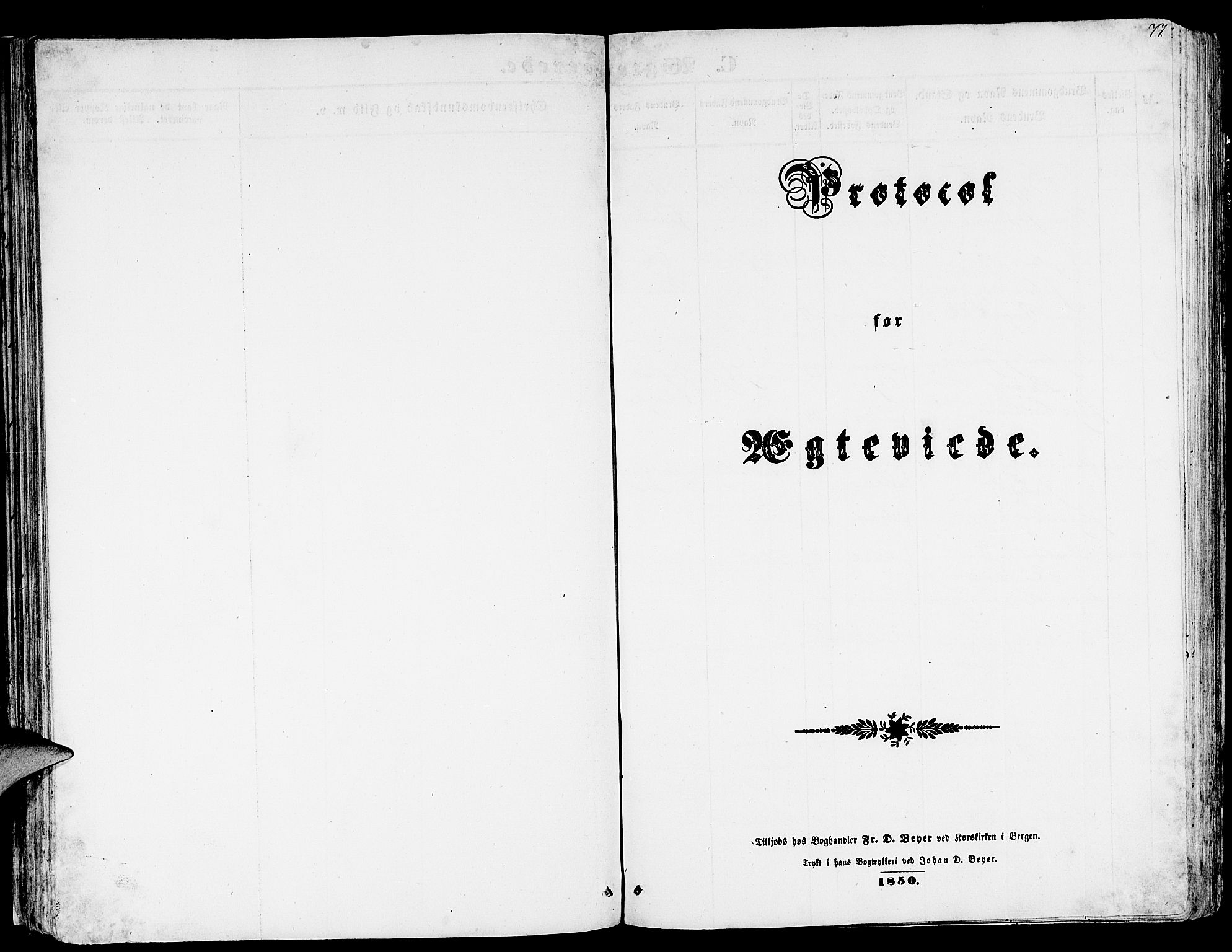 Gaular sokneprestembete, SAB/A-80001/H/Hab: Klokkerbok nr. A 1, 1853-1864, s. 77