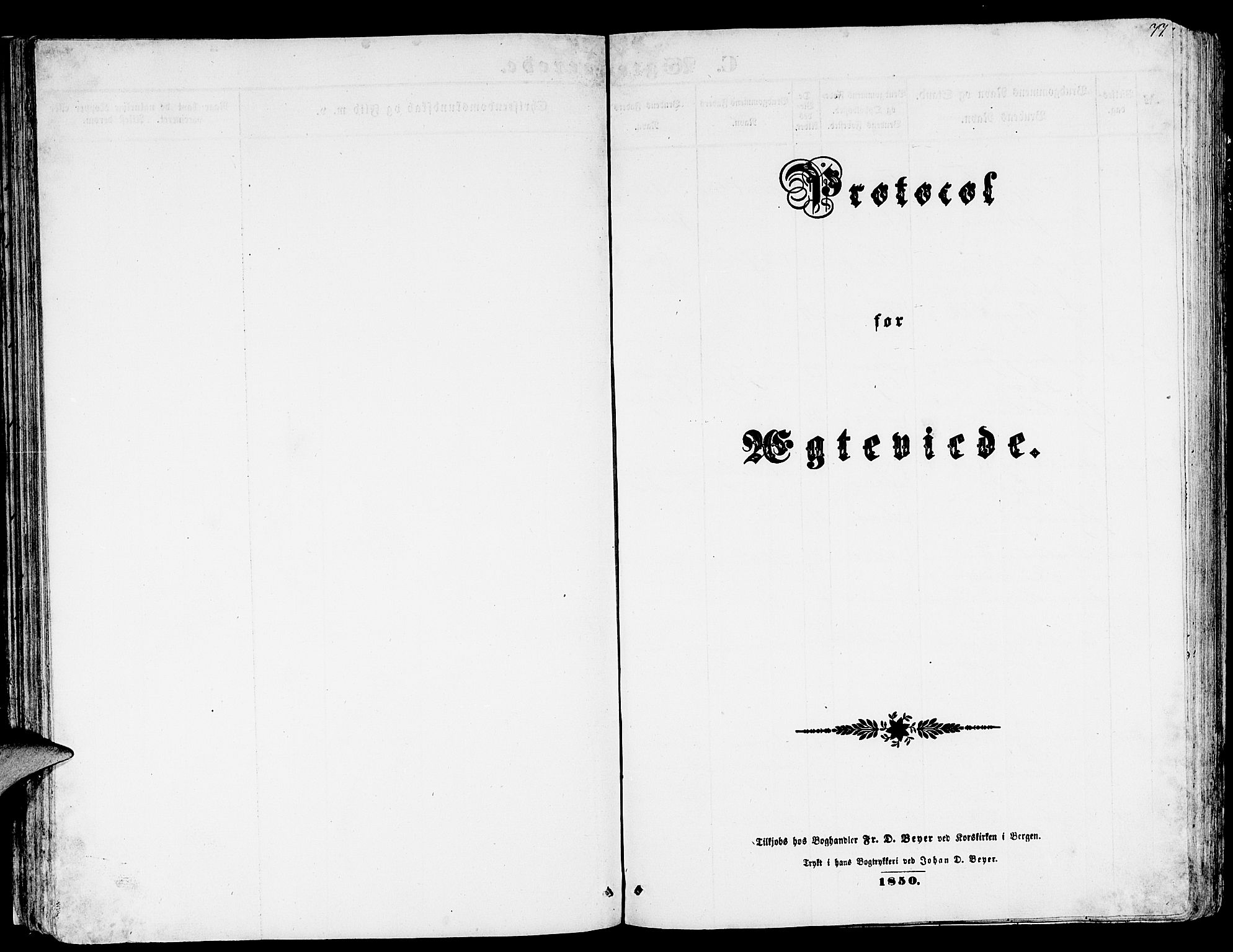 Gaular sokneprestembete, AV/SAB-A-80001/H/Hab: Klokkerbok nr. A 1, 1853-1864, s. 77