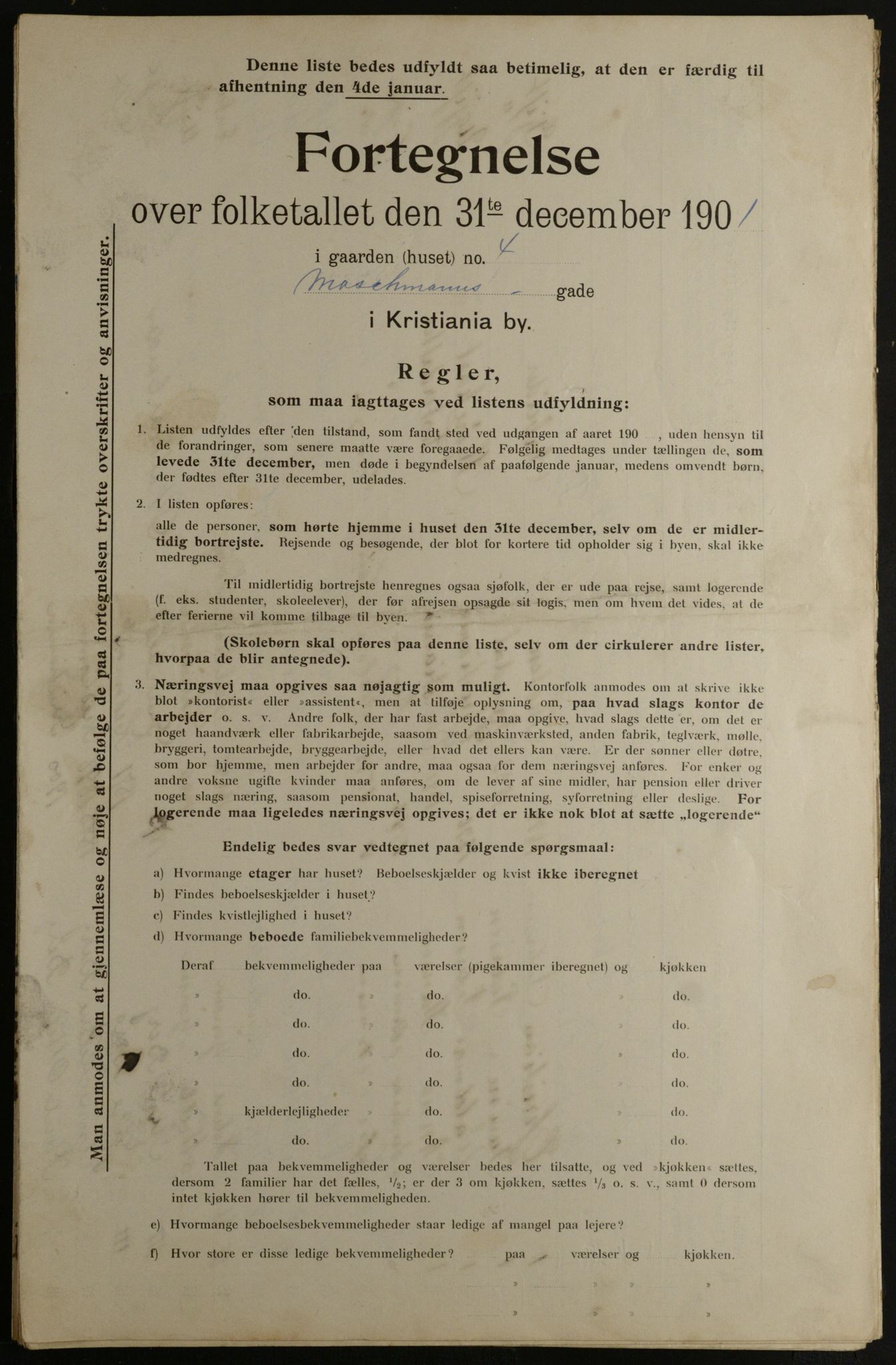 OBA, Kommunal folketelling 31.12.1901 for Kristiania kjøpstad, 1901, s. 9979