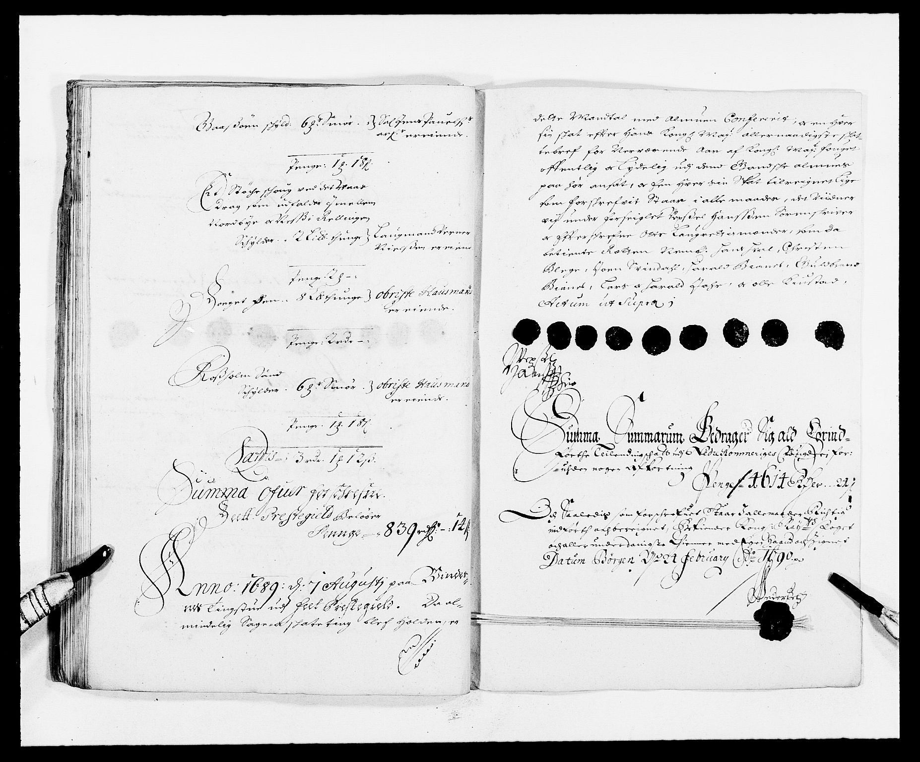Rentekammeret inntil 1814, Reviderte regnskaper, Fogderegnskap, AV/RA-EA-4092/R11/L0574: Fogderegnskap Nedre Romerike, 1689-1690, s. 71