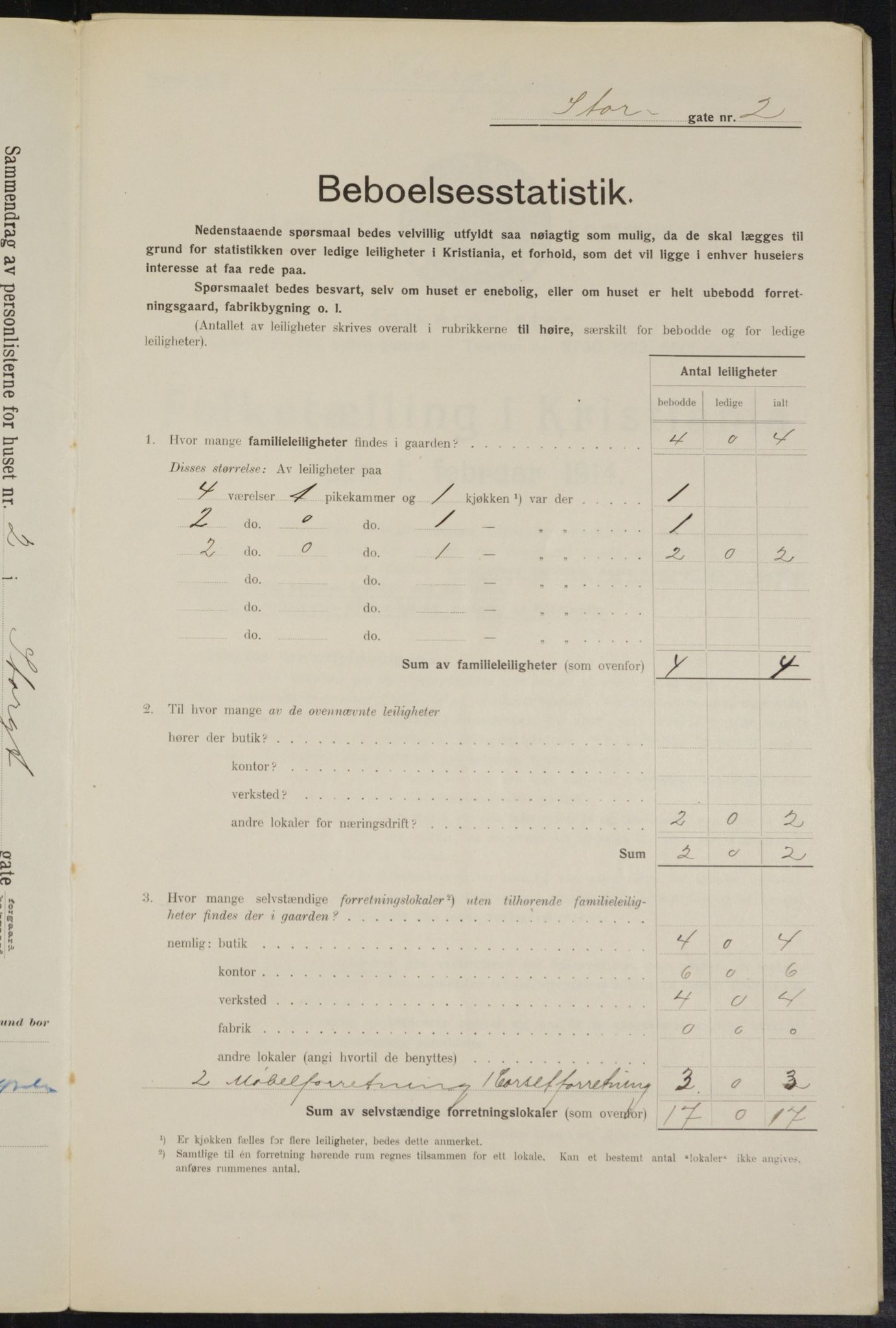 OBA, Kommunal folketelling 1.2.1914 for Kristiania, 1914, s. 103585