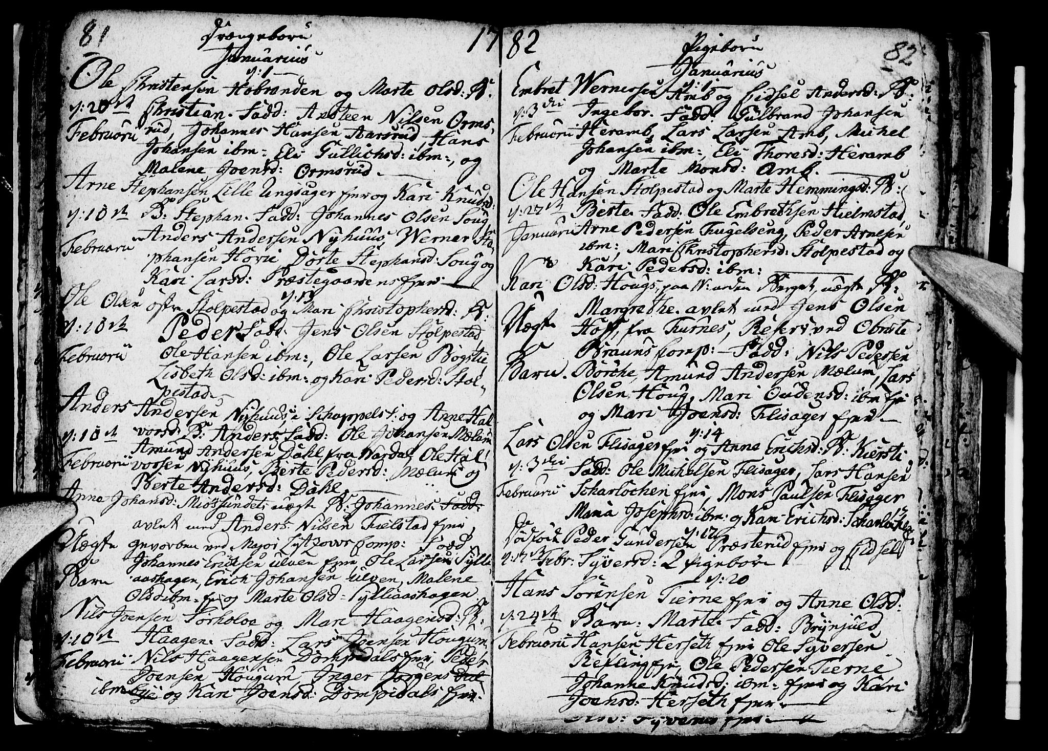 Ringsaker prestekontor, AV/SAH-PREST-014/I/Ia/L0005/0003: Kladd til kirkebok nr. 5.3, 1780-1784, s. 81-82