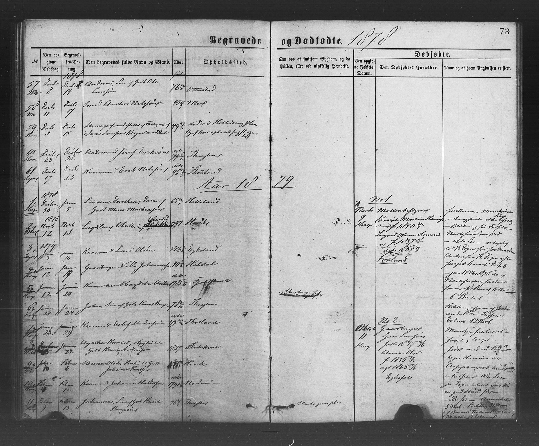 Hosanger sokneprestembete, AV/SAB-A-75801/H/Haa: Ministerialbok nr. A 10, 1877-1879, s. 73