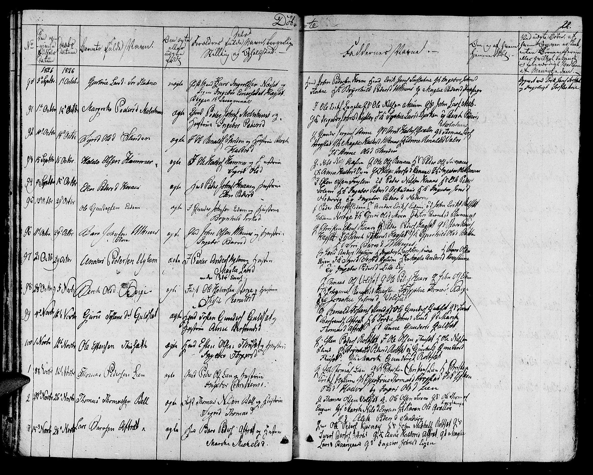 Ministerialprotokoller, klokkerbøker og fødselsregistre - Sør-Trøndelag, SAT/A-1456/695/L1143: Ministerialbok nr. 695A05 /1, 1824-1842, s. 22