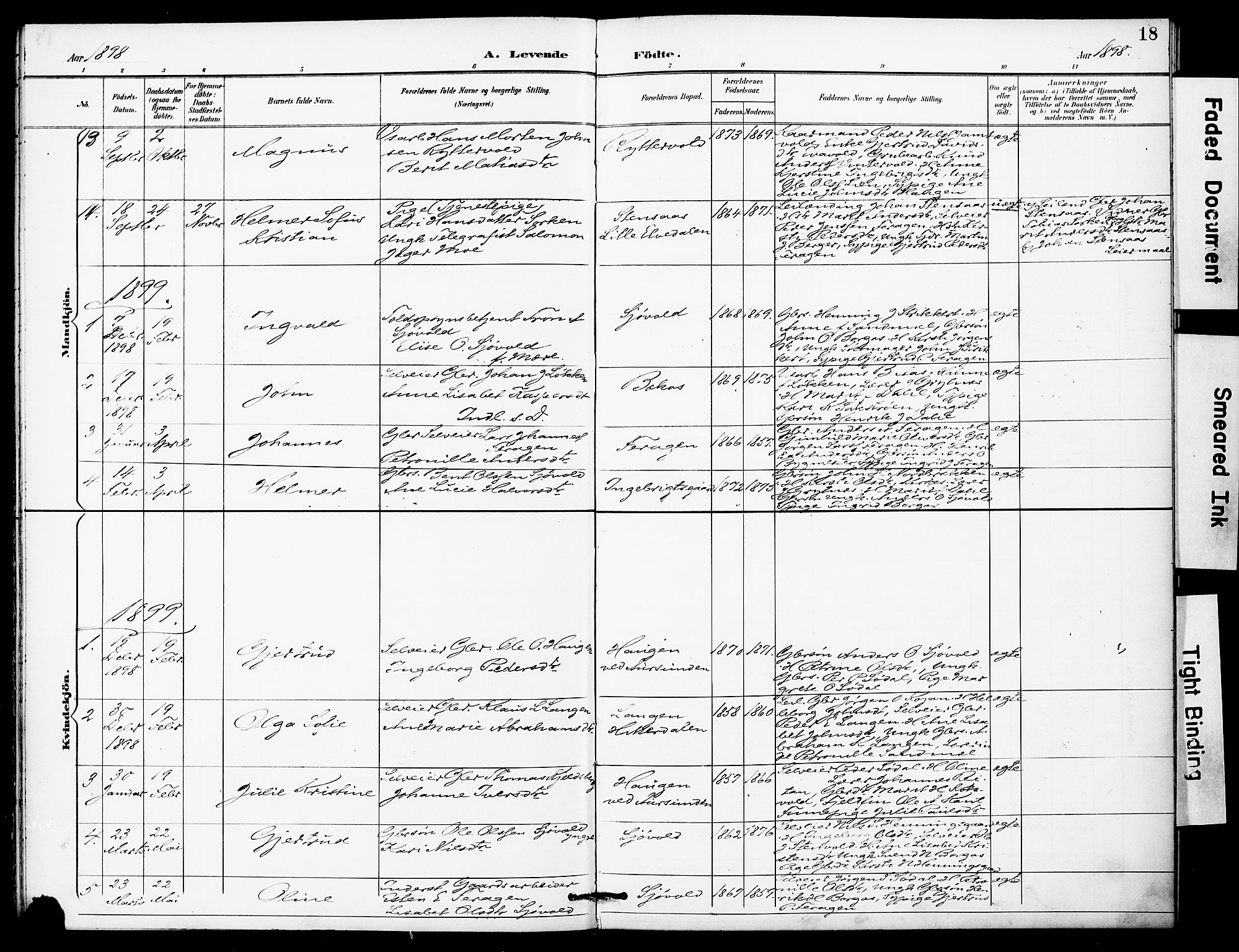 Ministerialprotokoller, klokkerbøker og fødselsregistre - Sør-Trøndelag, SAT/A-1456/683/L0948: Ministerialbok nr. 683A01, 1891-1902, s. 18
