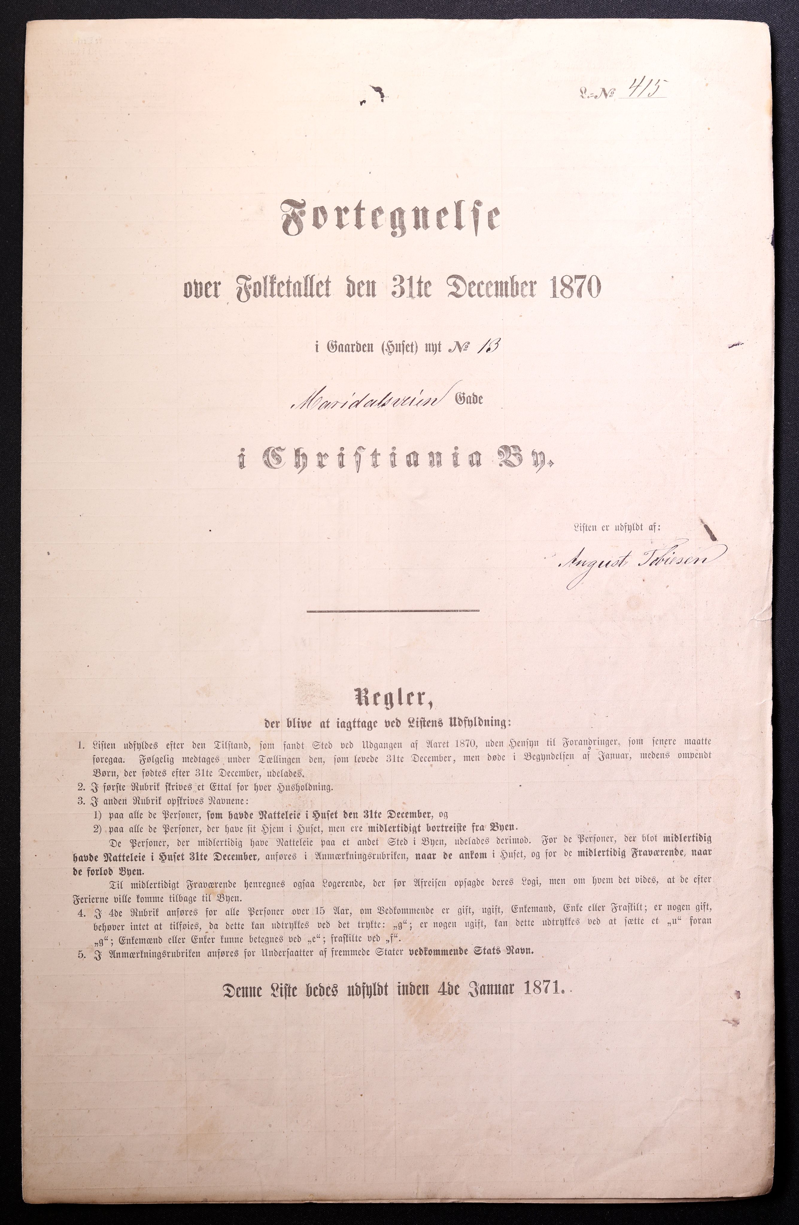 RA, Folketelling 1870 for 0301 Kristiania kjøpstad, 1870, s. 2026