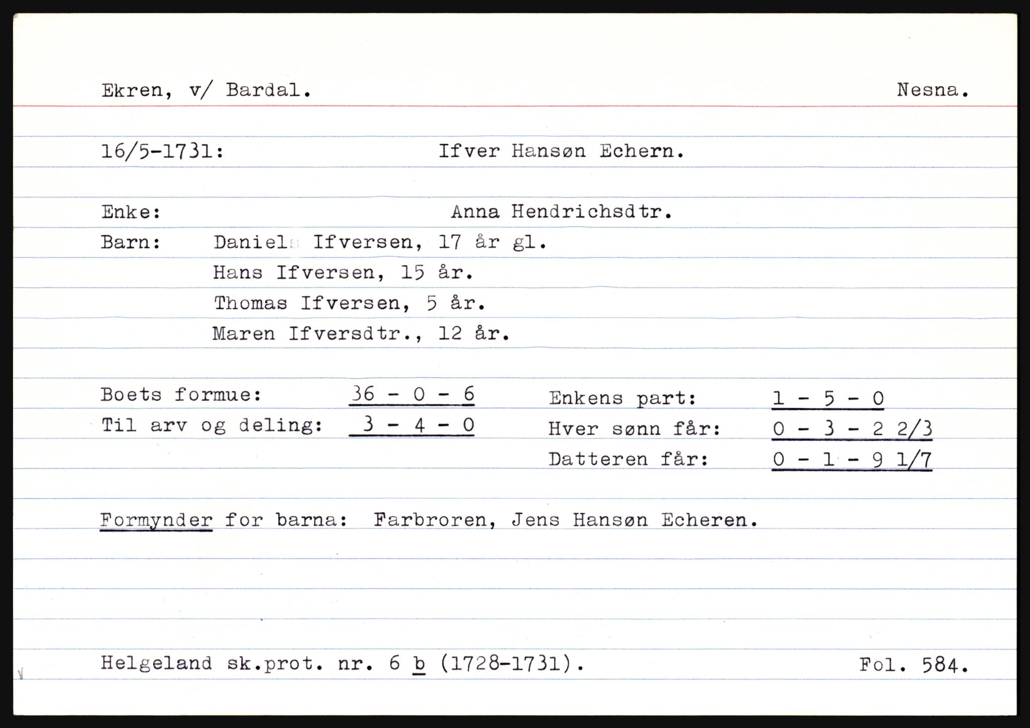 Helgeland sorenskriveri, AV/SAT-A-0004/3, 1686-1746, s. 755