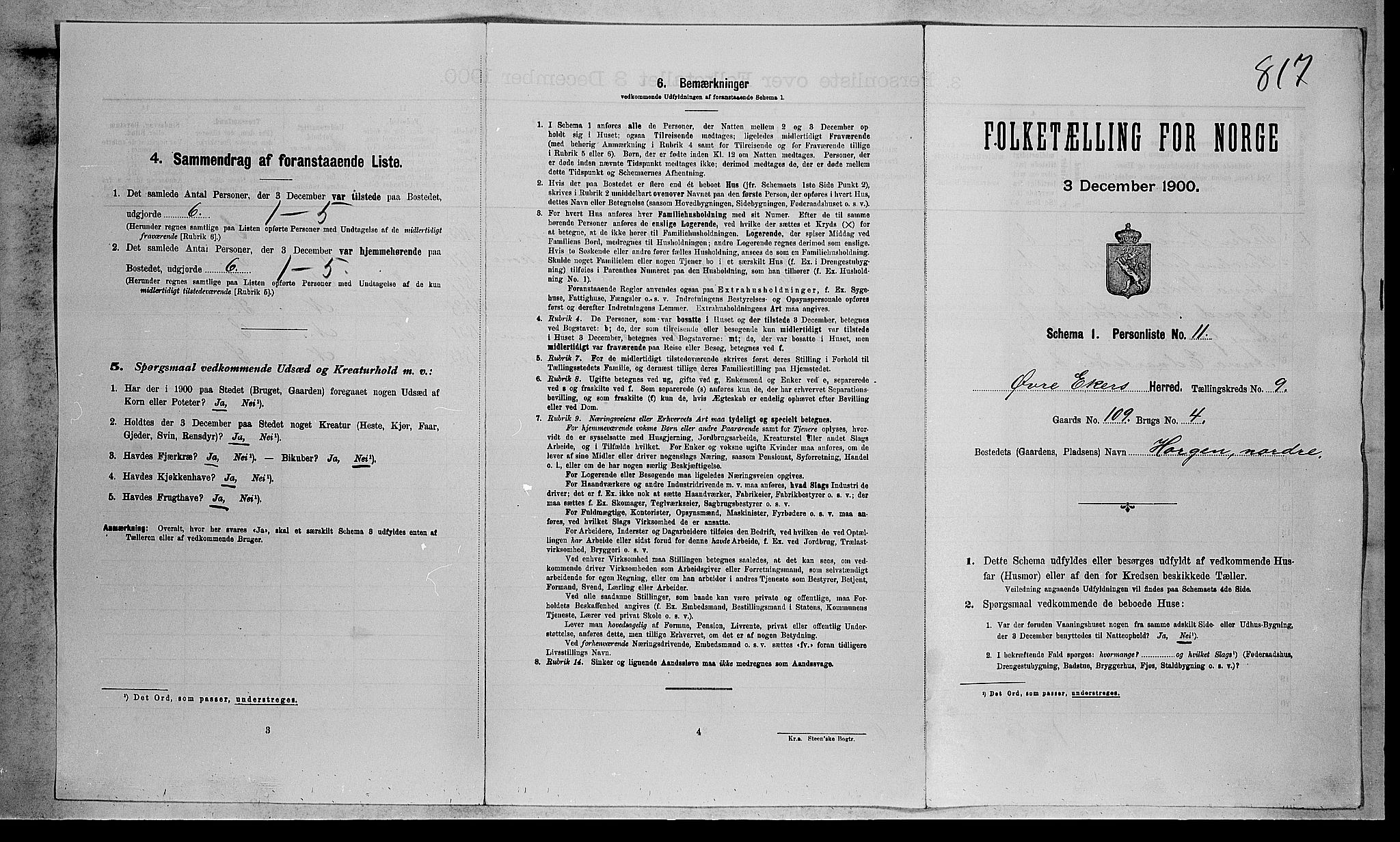 RA, Folketelling 1900 for 0624 Øvre Eiker herred, 1900, s. 1705