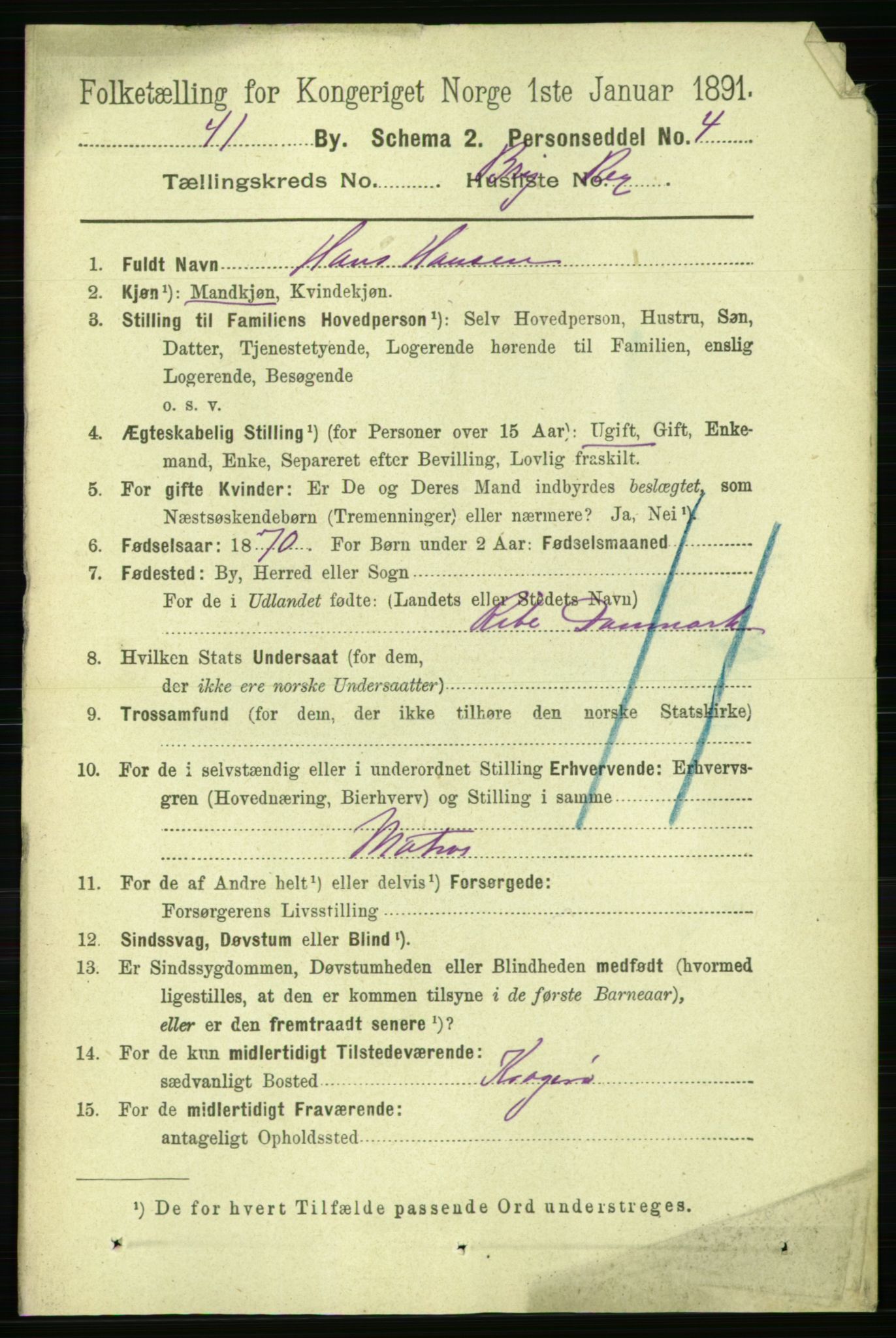 RA, Folketelling 1891 for 1101 Egersund ladested, 1891, s. 3080