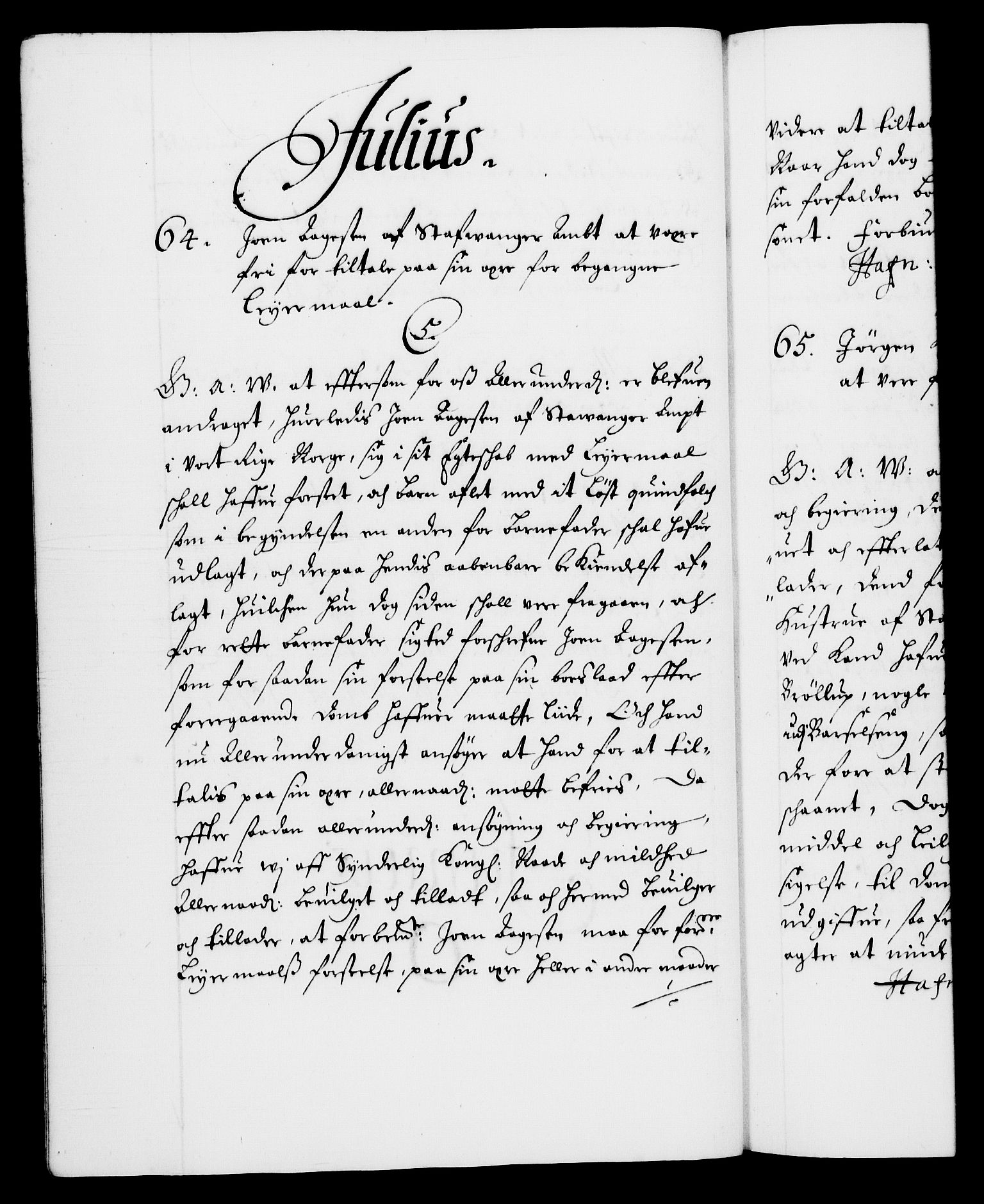 Danske Kanselli 1572-1799, AV/RA-EA-3023/F/Fc/Fca/Fcaa/L0012: Norske registre (mikrofilm), 1674-1680, s. 45b