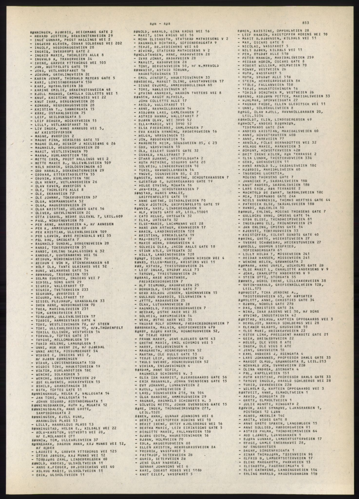 Kristiania/Oslo adressebok, PUBL/-, 1980-1981, s. 853