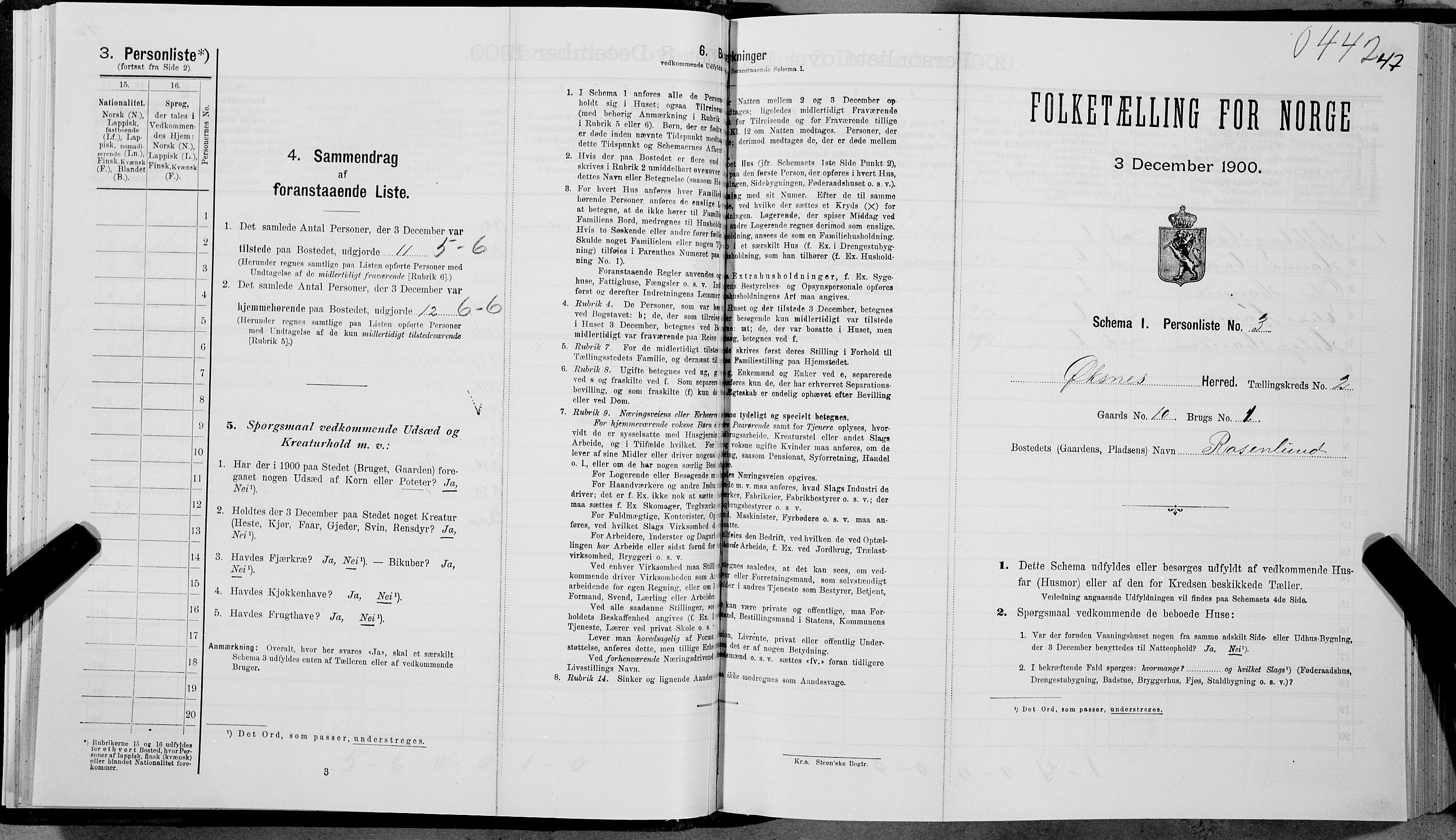 SAT, Folketelling 1900 for 1868 Øksnes herred, 1900, s. 69